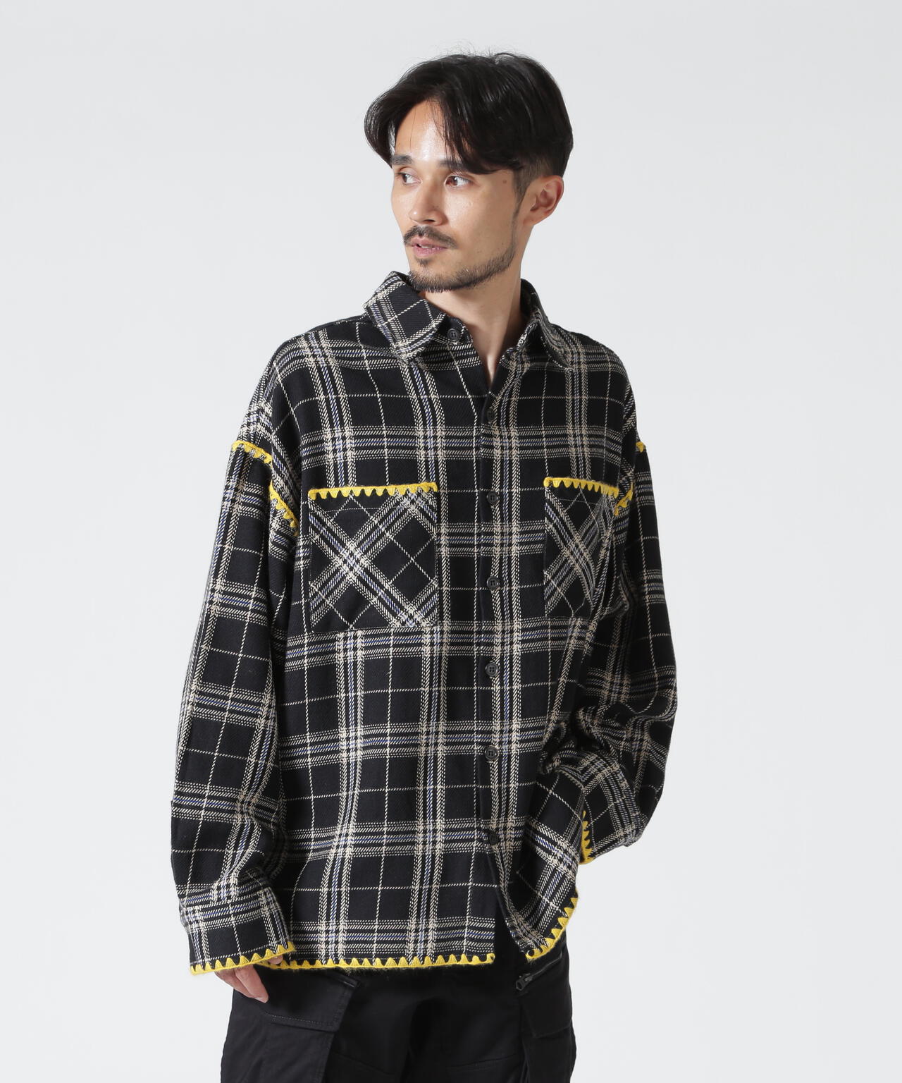 B omnivore/ビーオムニボー　HAND STITCH FLANNEL ハンドステッチフランネルシャツ