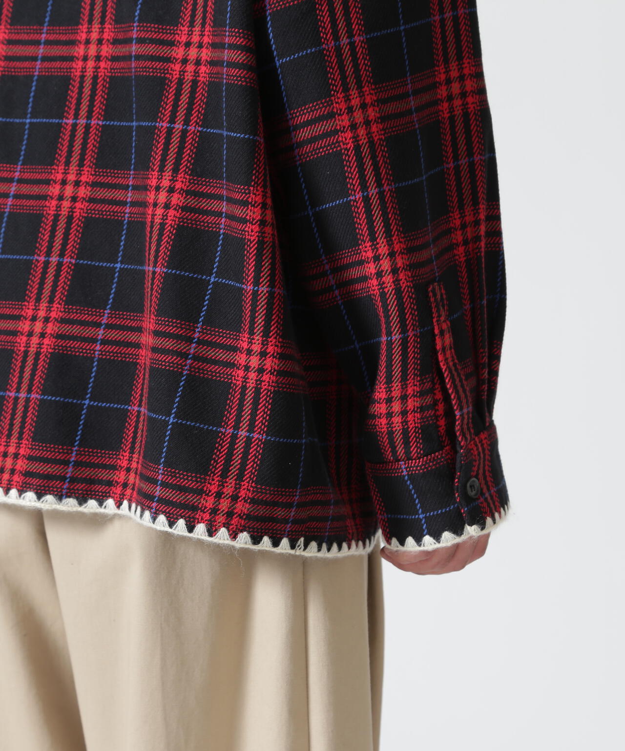 B omnivore/ビーオムニボー　HAND STITCH FLANNEL ハンドステッチフランネルシャツ
