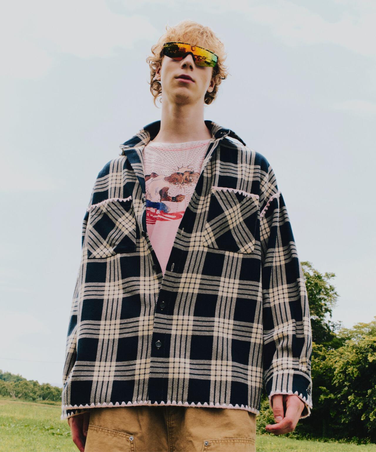 B omnivore/ビーオムニボー　HAND STITCH FLANNEL ハンドステッチフランネルシャツ