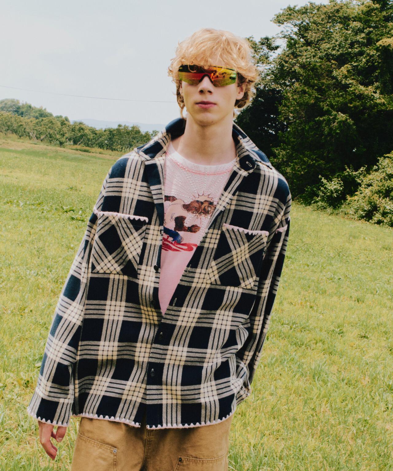 B omnivore/ビーオムニボー　HAND STITCH FLANNEL ハンドステッチフランネルシャツ