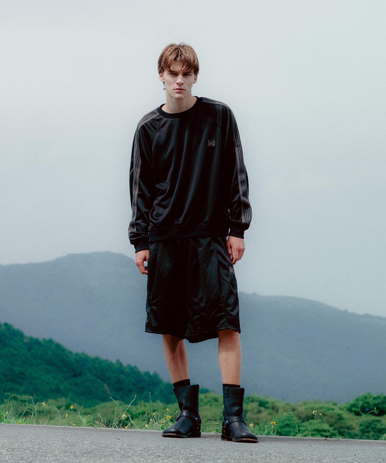 Needles/ニードルズ　別注Track Crew Neck Shirt - Poly Smooth