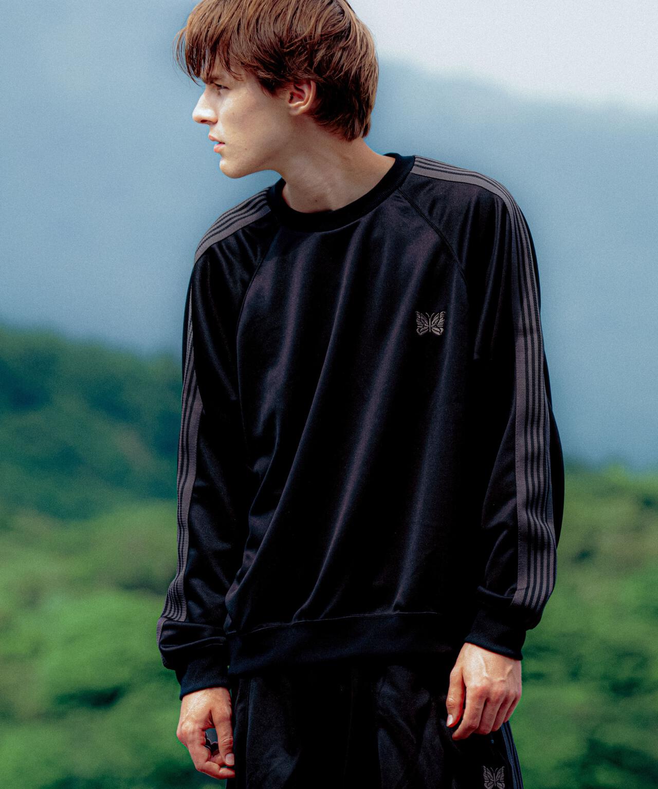 Needles/ニードルズ　別注Track Crew Neck Shirt - Poly Smooth