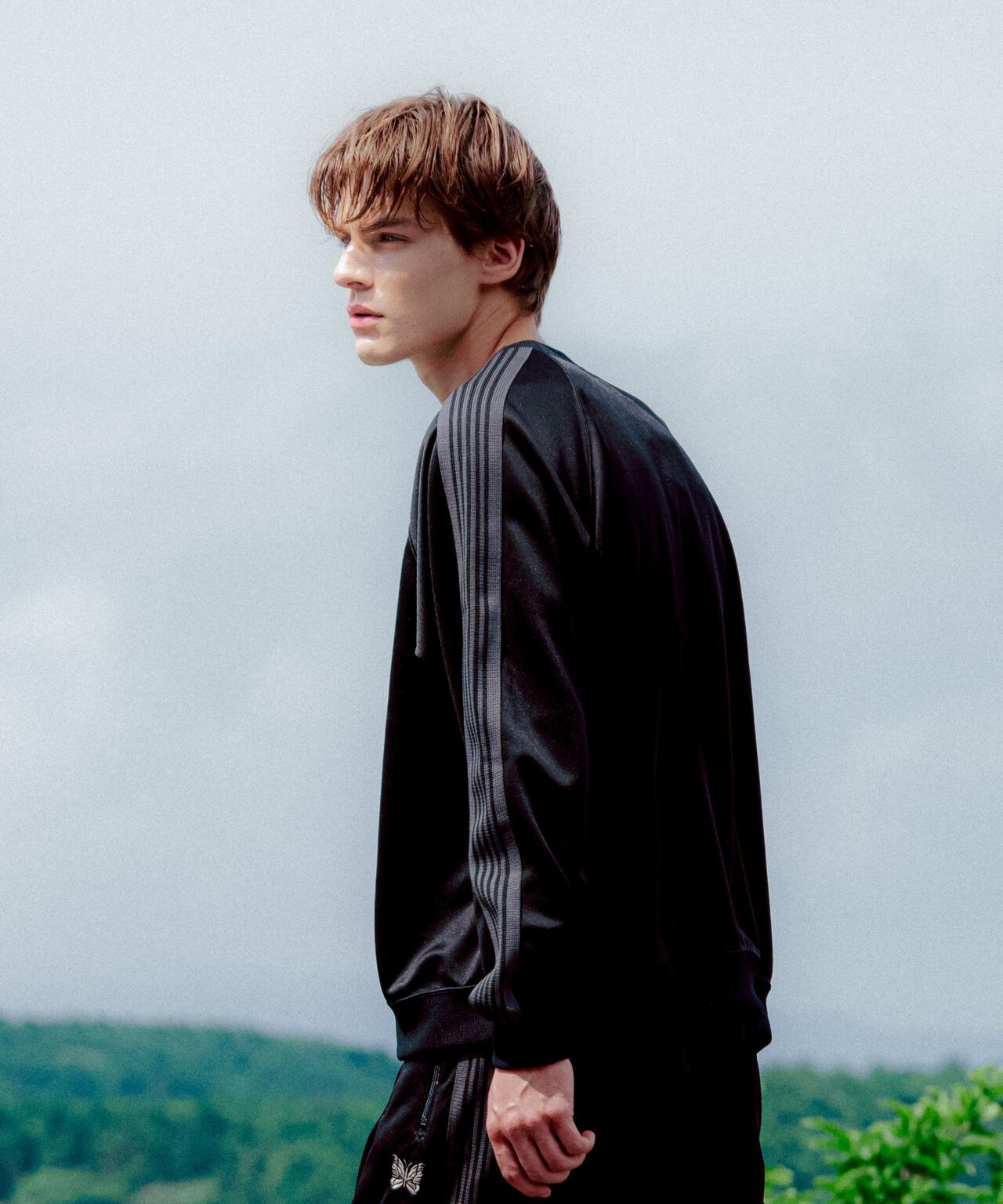 Needles/ニードルズ　別注Track Crew Neck Shirt - Poly Smooth