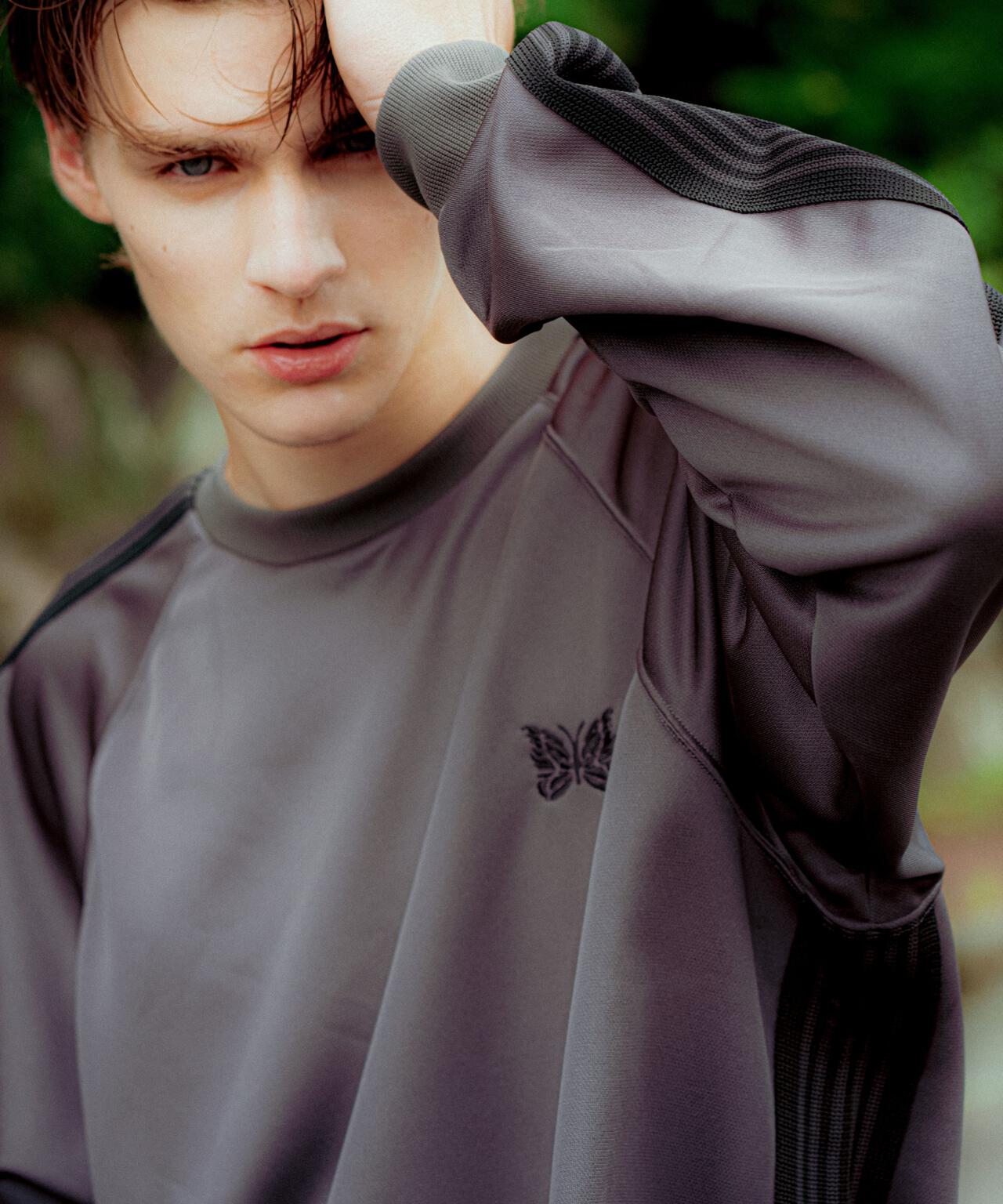 Needles/ニードルズ　別注Track Crew Neck Shirt - Poly Smooth
