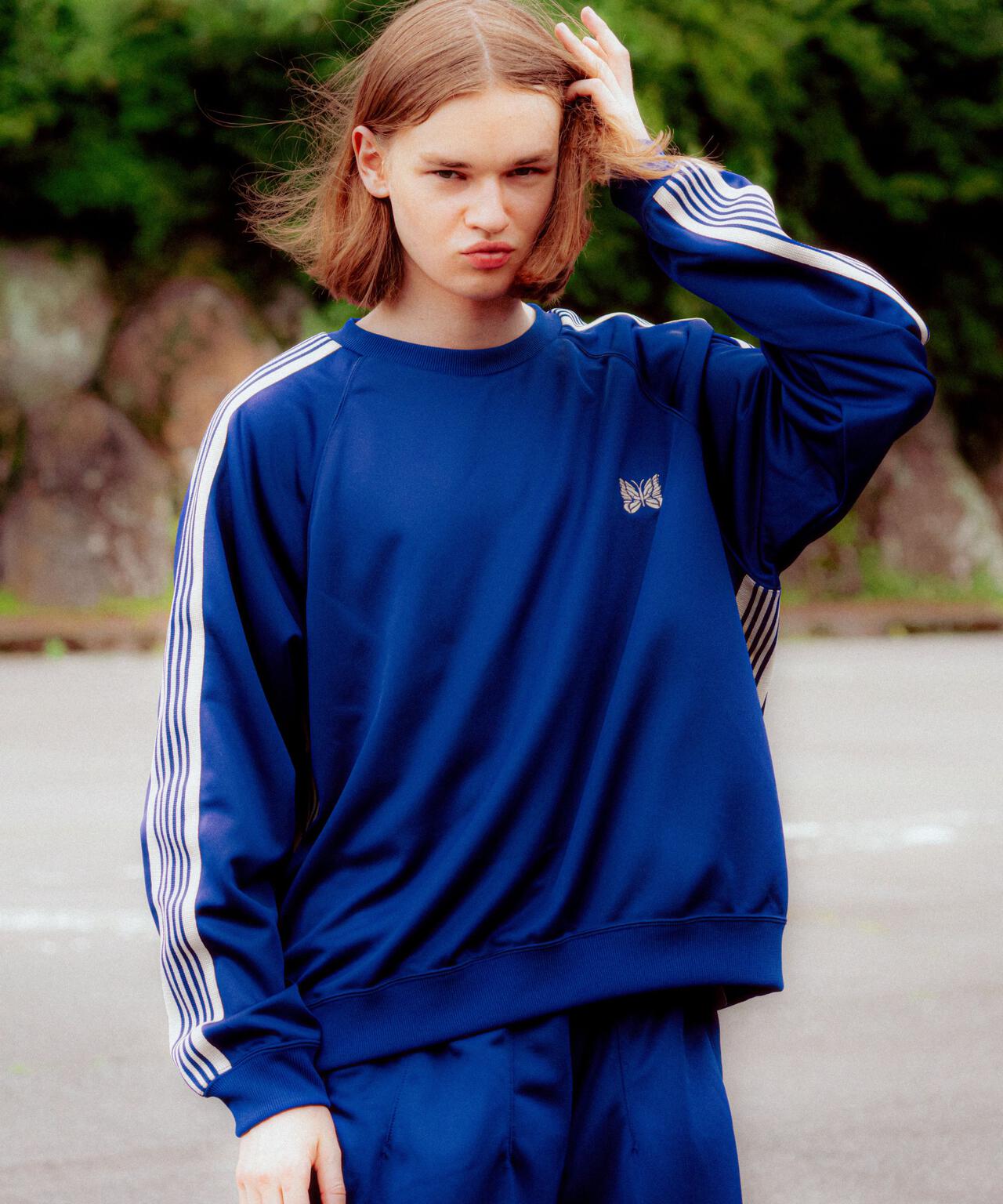 Needles/ニードルズ　別注Track Crew Neck Shirt - Poly Smooth