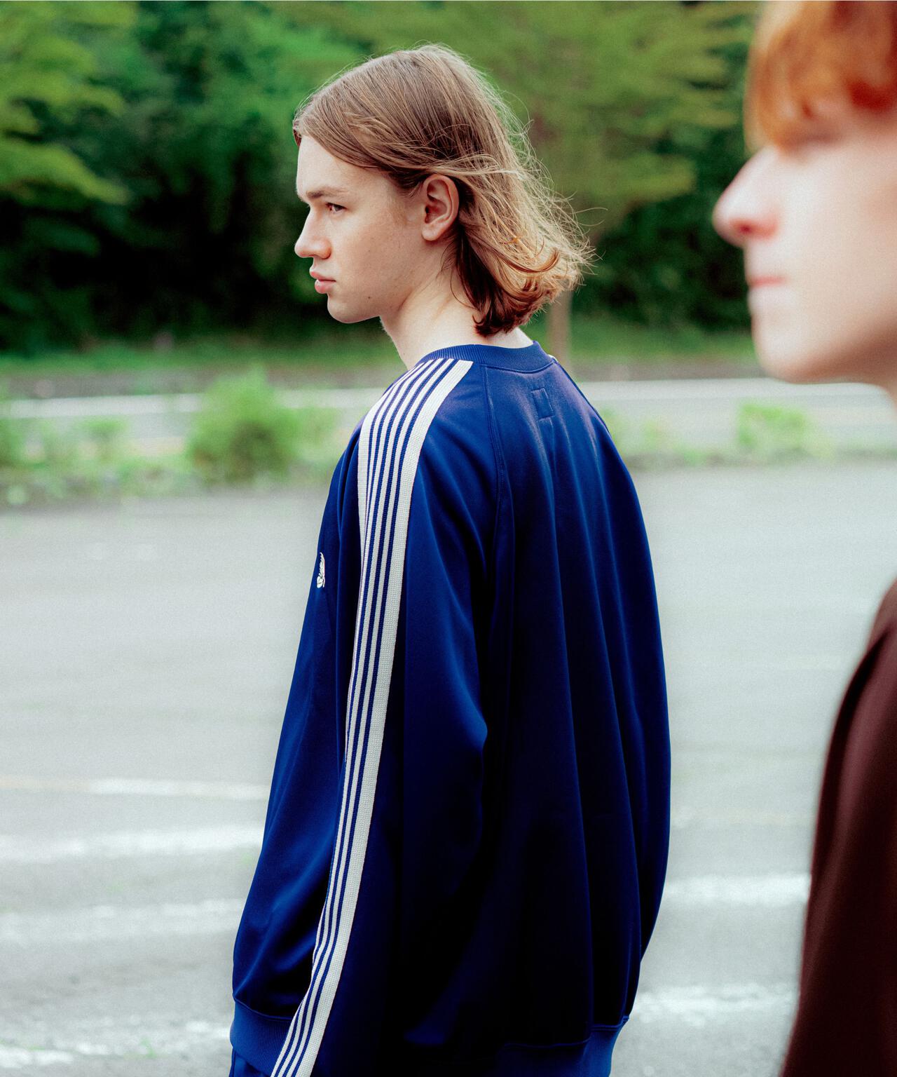 Needles/ニードルズ　別注Track Crew Neck Shirt - Poly Smooth