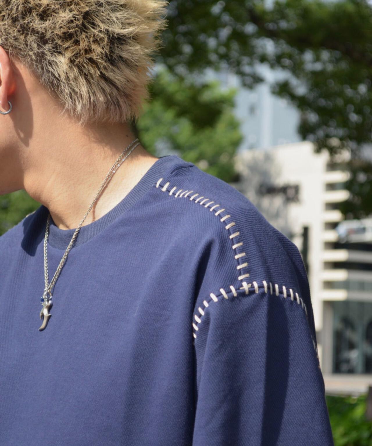 B omnivore/ビーオムニボー　STITCH TEE ステッチTシャツ