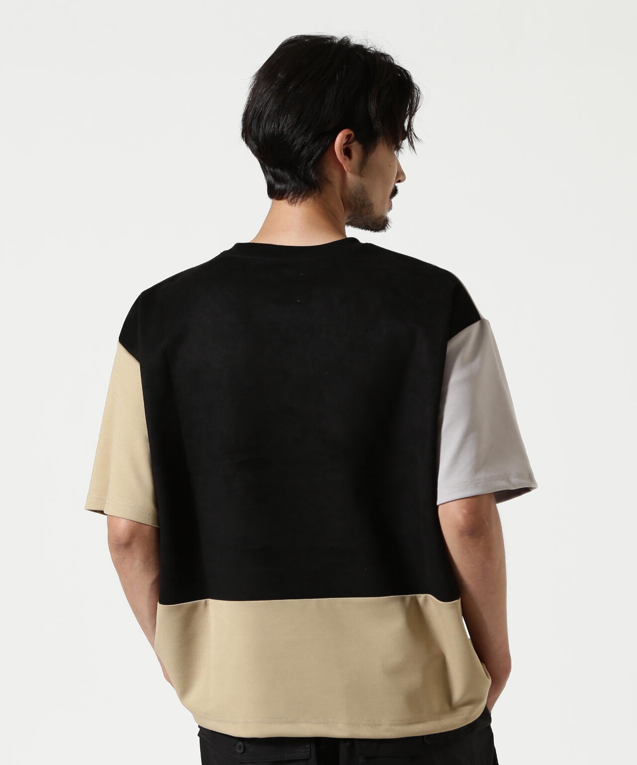 B omnivore/ビーオムニボー　PANEL TEE パネル切り替えTEE