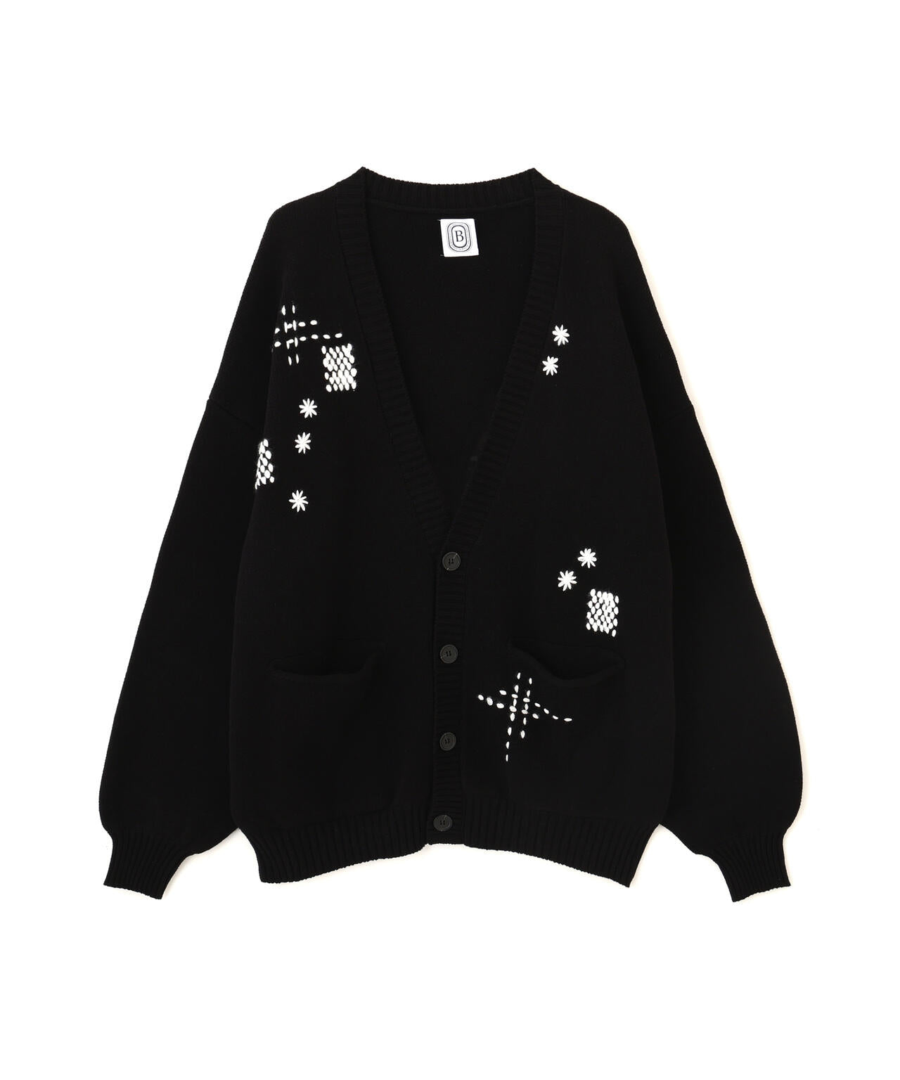 B omnivore/ビーオムニボー　HAND STITCH CARDIGAN ハンドステッチカーディガン