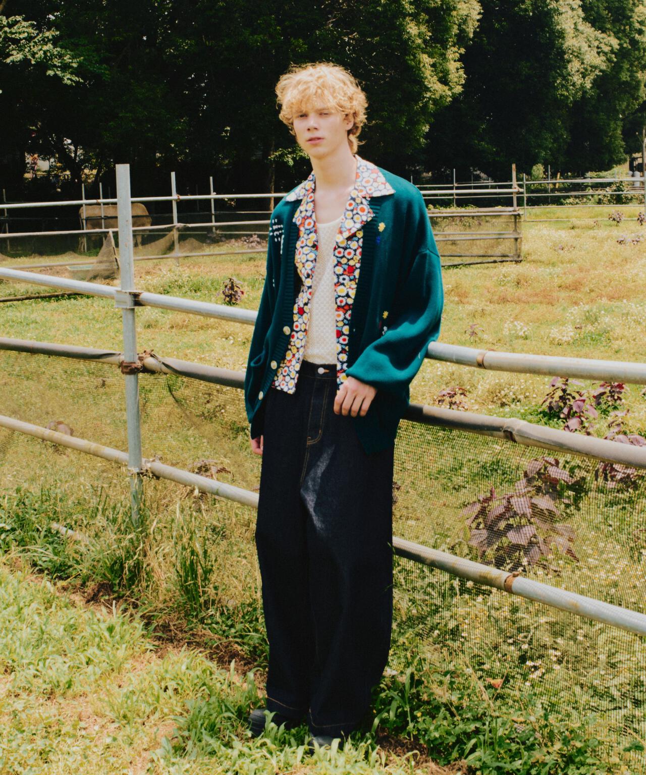B omnivore/ビーオムニボー　HAND STITCH CARDIGAN ハンドステッチカーディガン