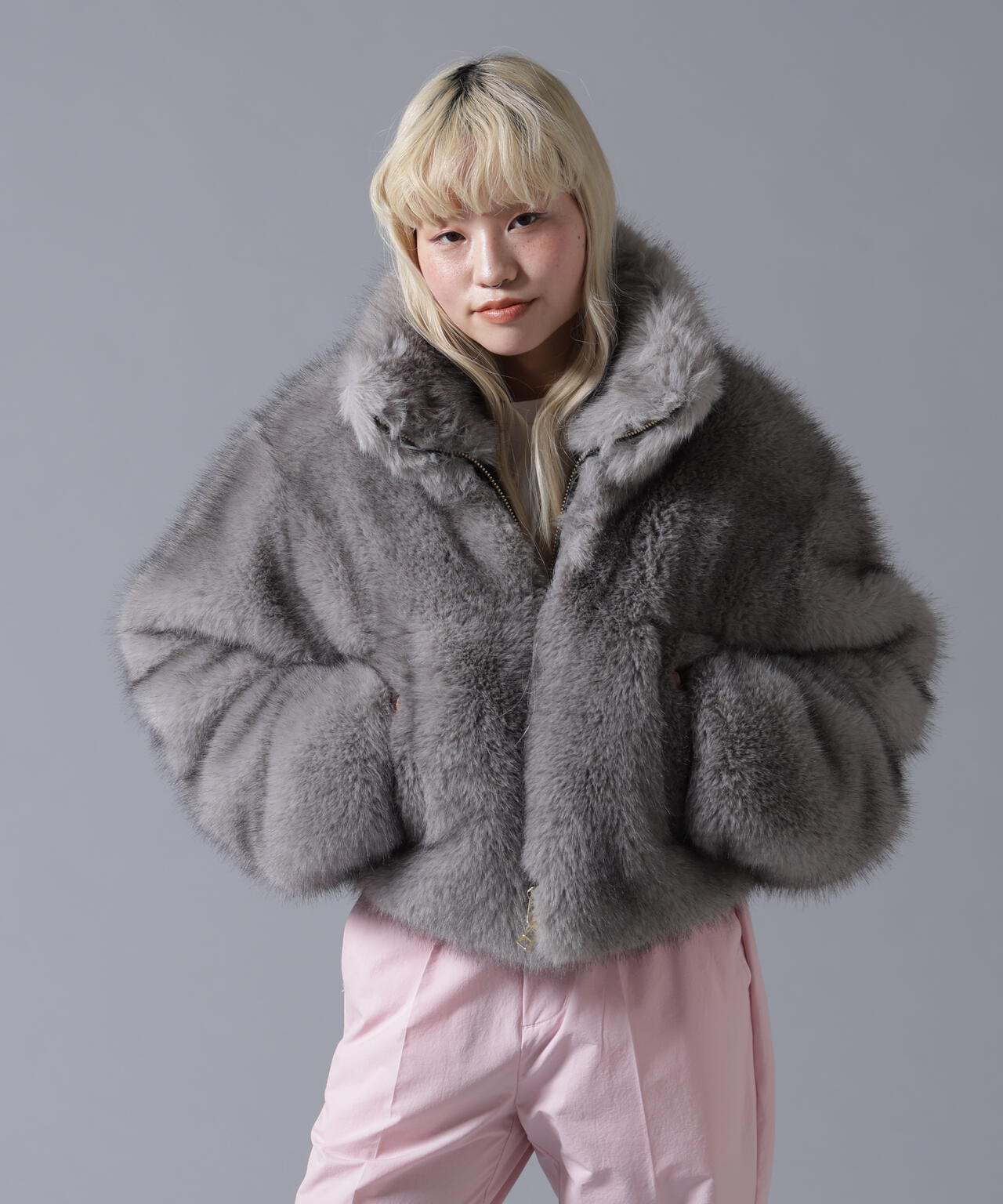 B omnivore/ビーオムニボー　ECO FUR STAND BLOUSON