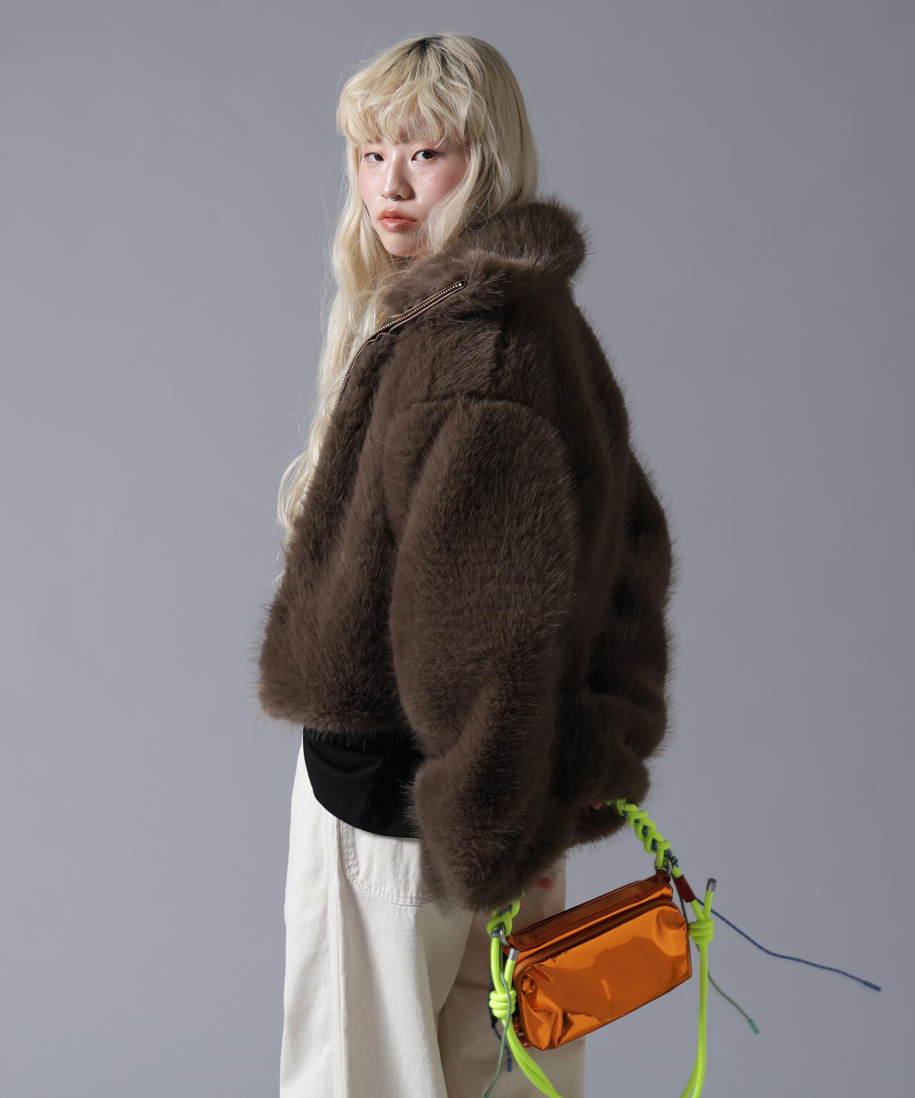 B omnivore/ビーオムニボー　ECO FUR STAND BLOUSON