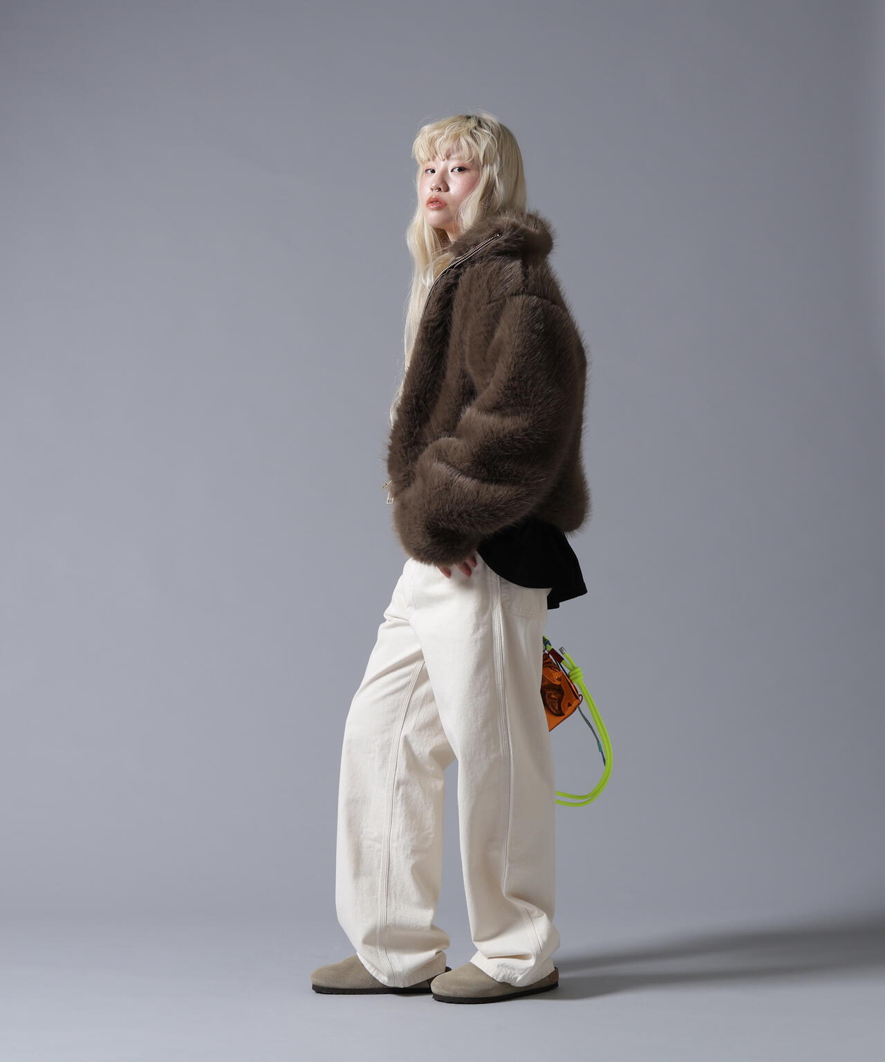 B omnivore/ビーオムニボー　ECO FUR STAND BLOUSON