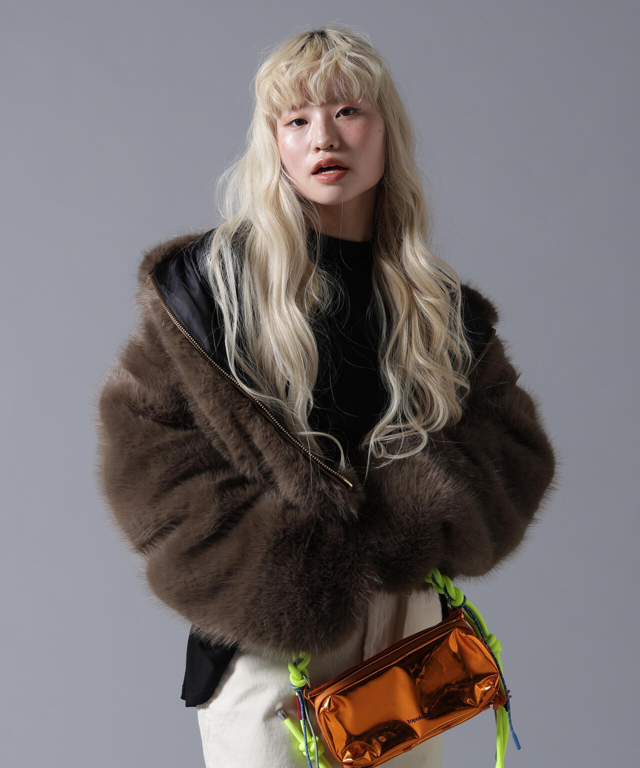 B omnivore/ビーオムニボー　ECO FUR STAND BLOUSON