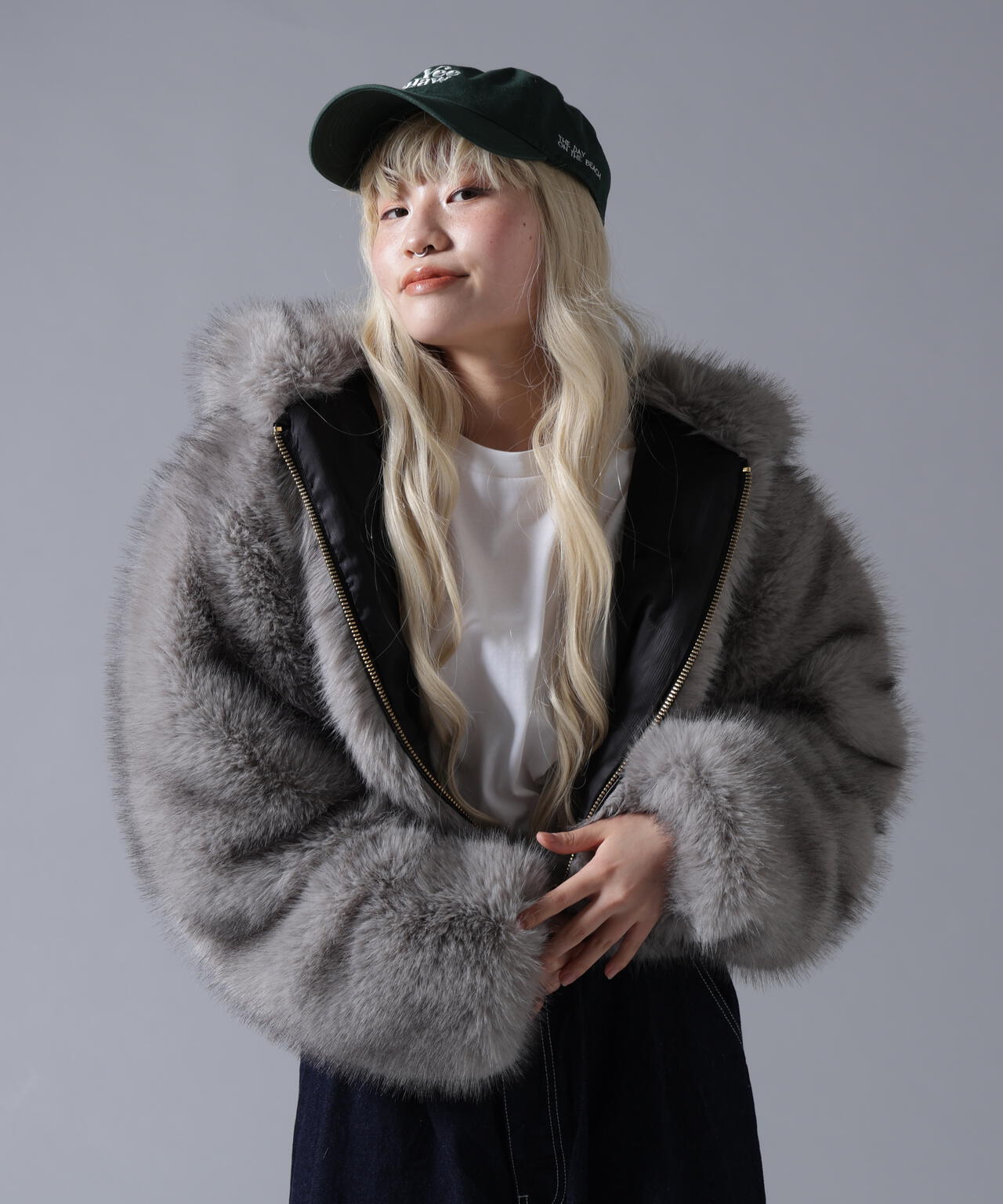 B omnivore/ビーオムニボー　ECO FUR HOOD BLOUSON
