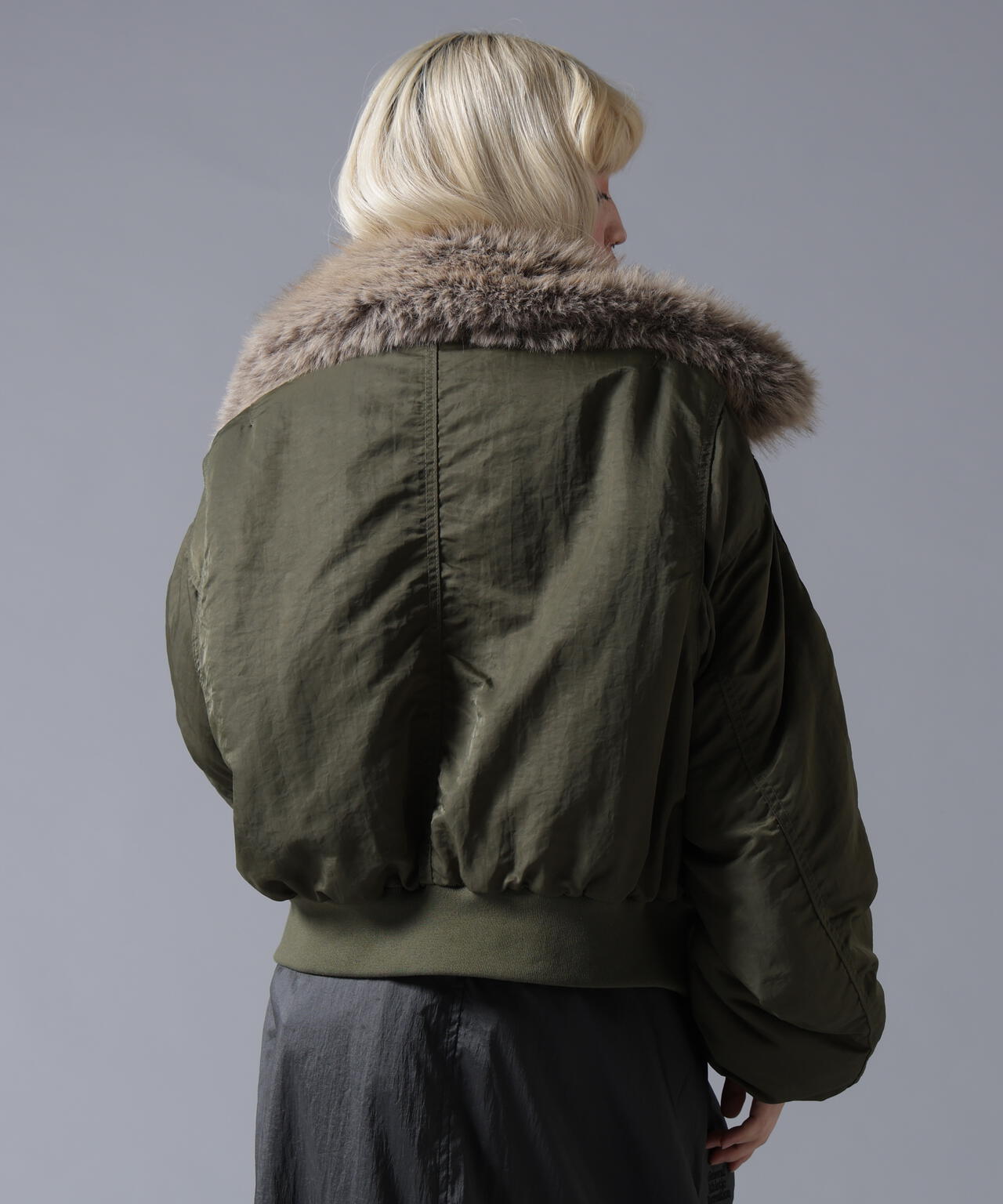 B omnivore/ビーオムニボー REVERSIBLE FUR NYLON BLOUSON