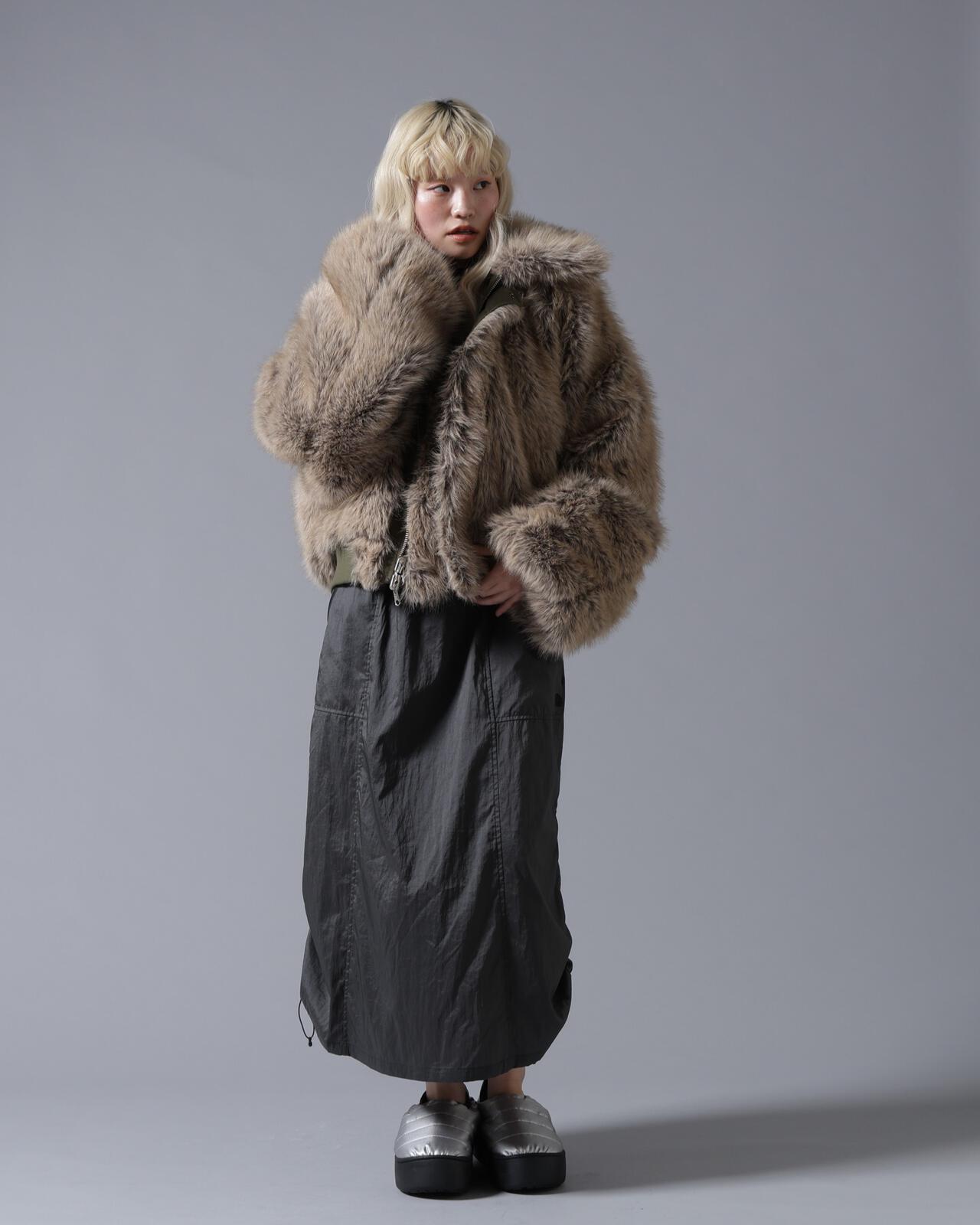 B omnivore/ビーオムニボー REVERSIBLE FUR NYLON BLOUSON