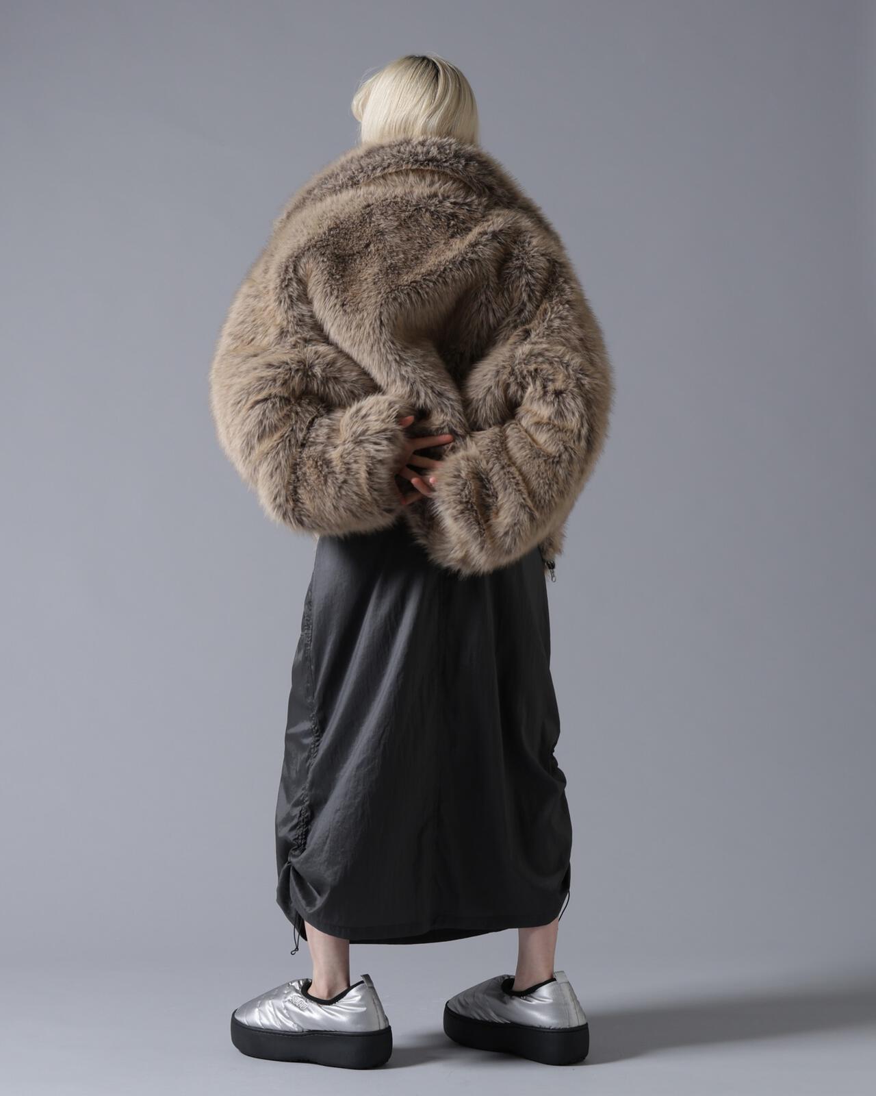 B omnivore/ビーオムニボー REVERSIBLE FUR NYLON BLOUSON