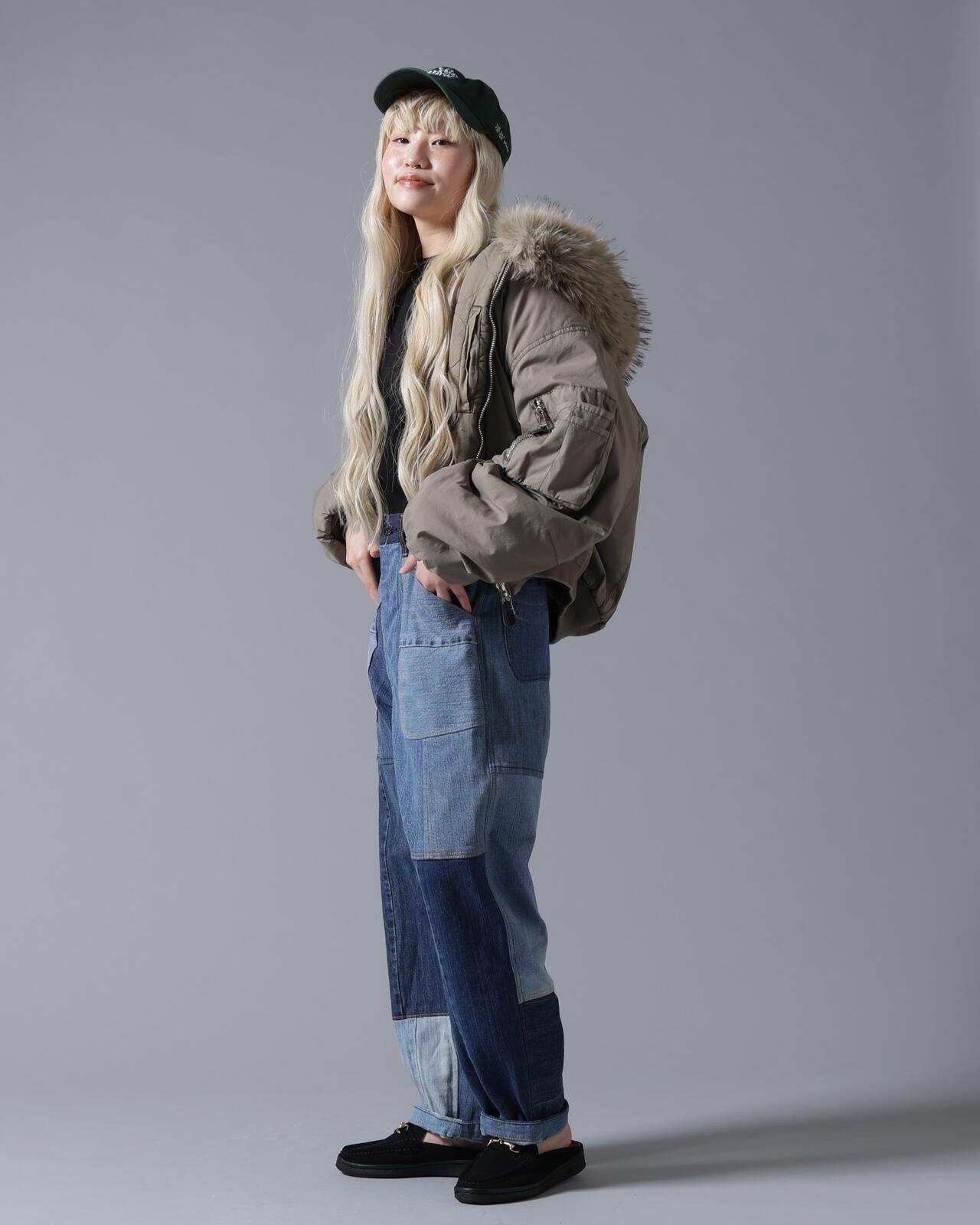 B omnivore/ビーオムニボー　COTTON NYLON FUR BLOUSON