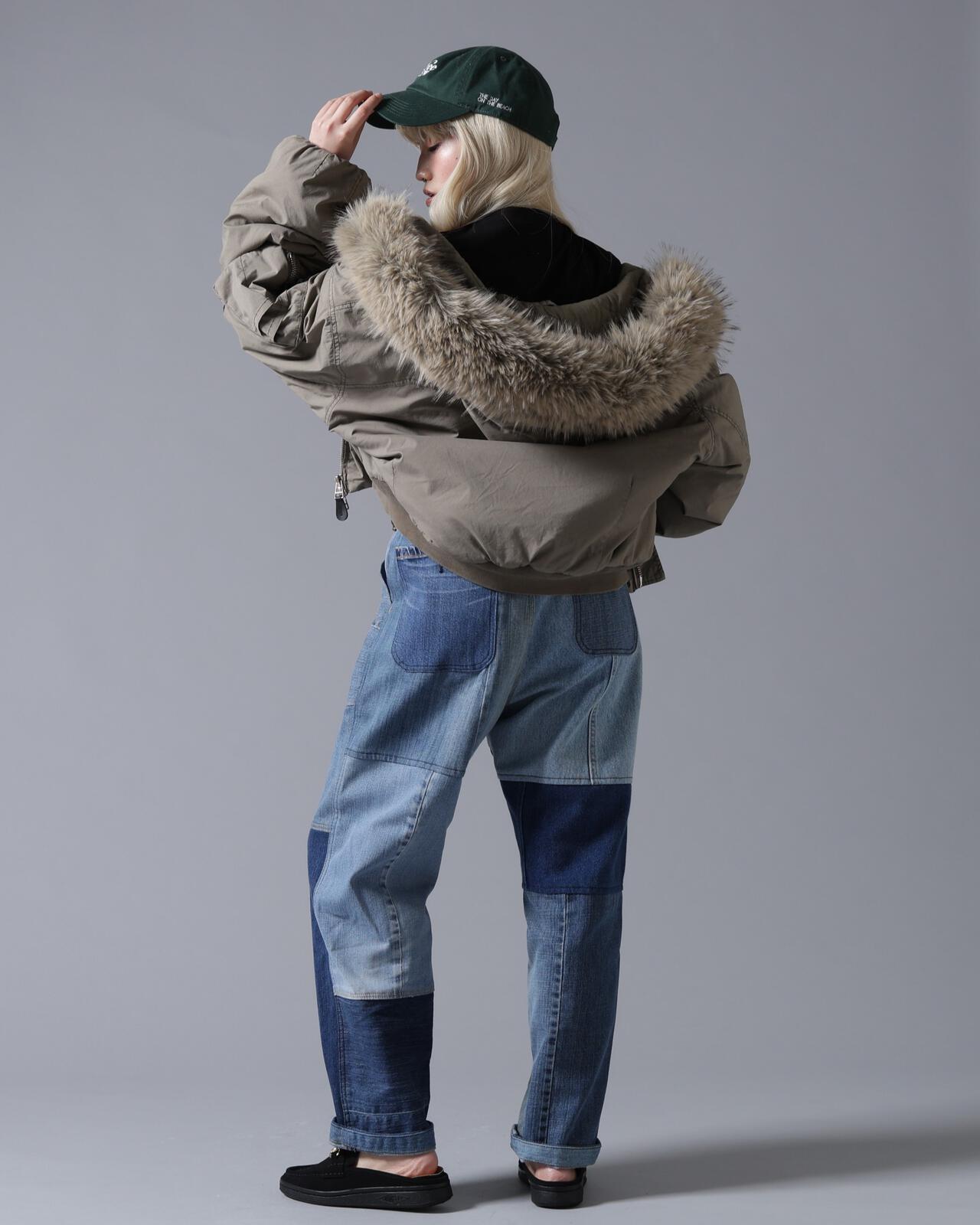 B omnivore/ビーオムニボー　COTTON NYLON FUR BLOUSON