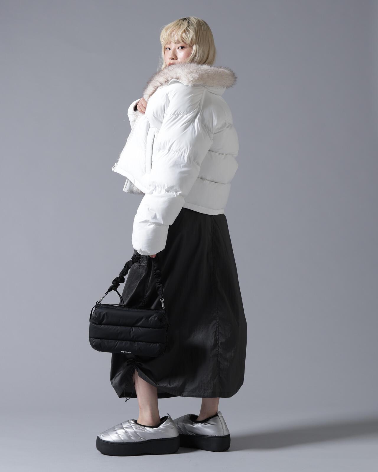 B omnivore/ビーオムニボー　NYLON FUR STAND BLOUSON