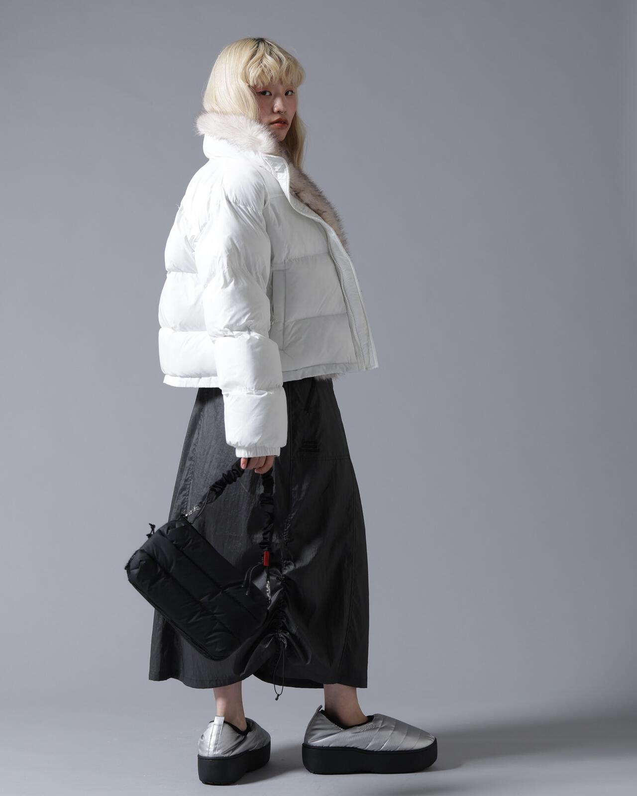 B omnivore/ビーオムニボー　NYLON FUR STAND BLOUSON
