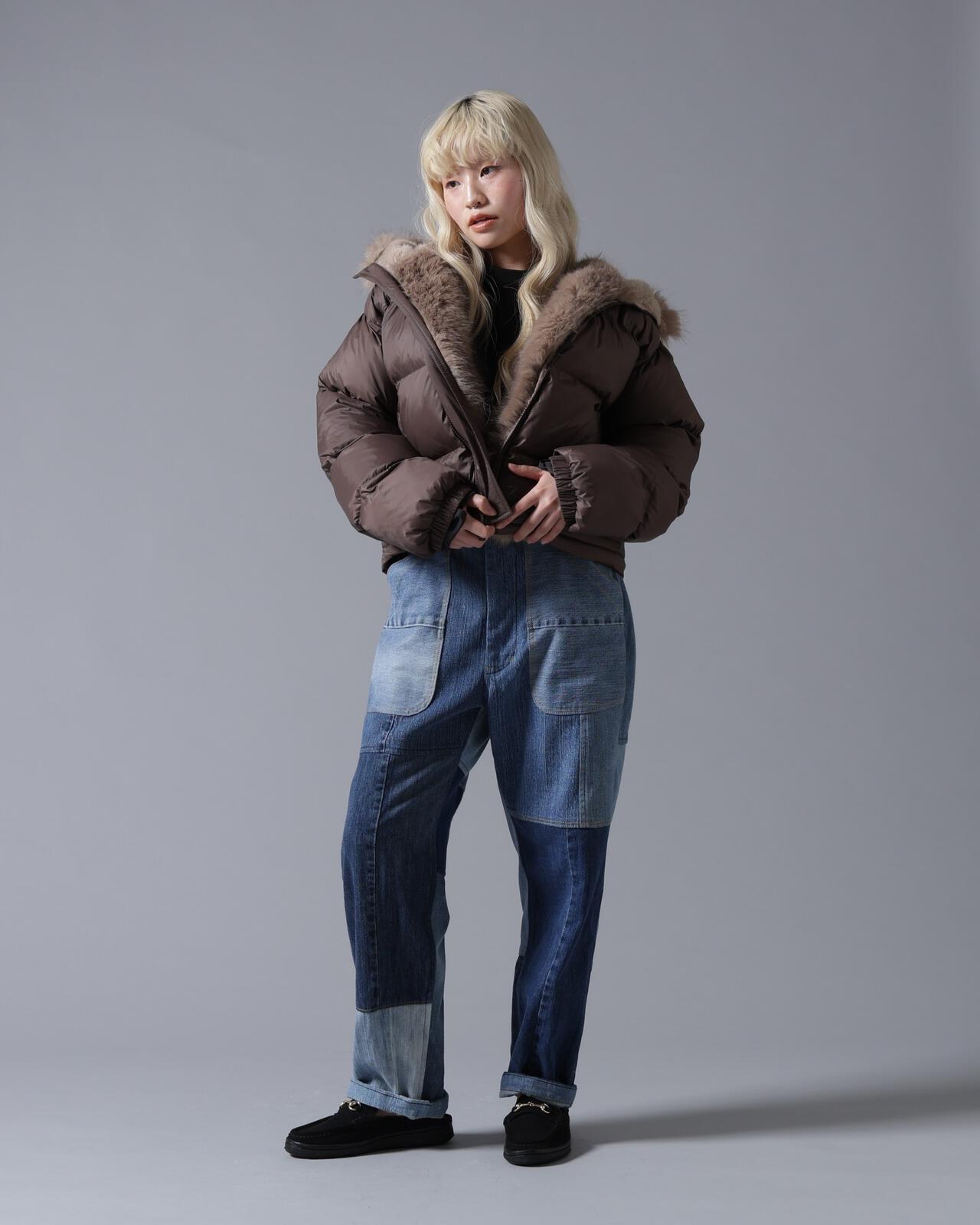 B omnivore/ビーオムニボー NYLON FUR HOOD BLOUSON