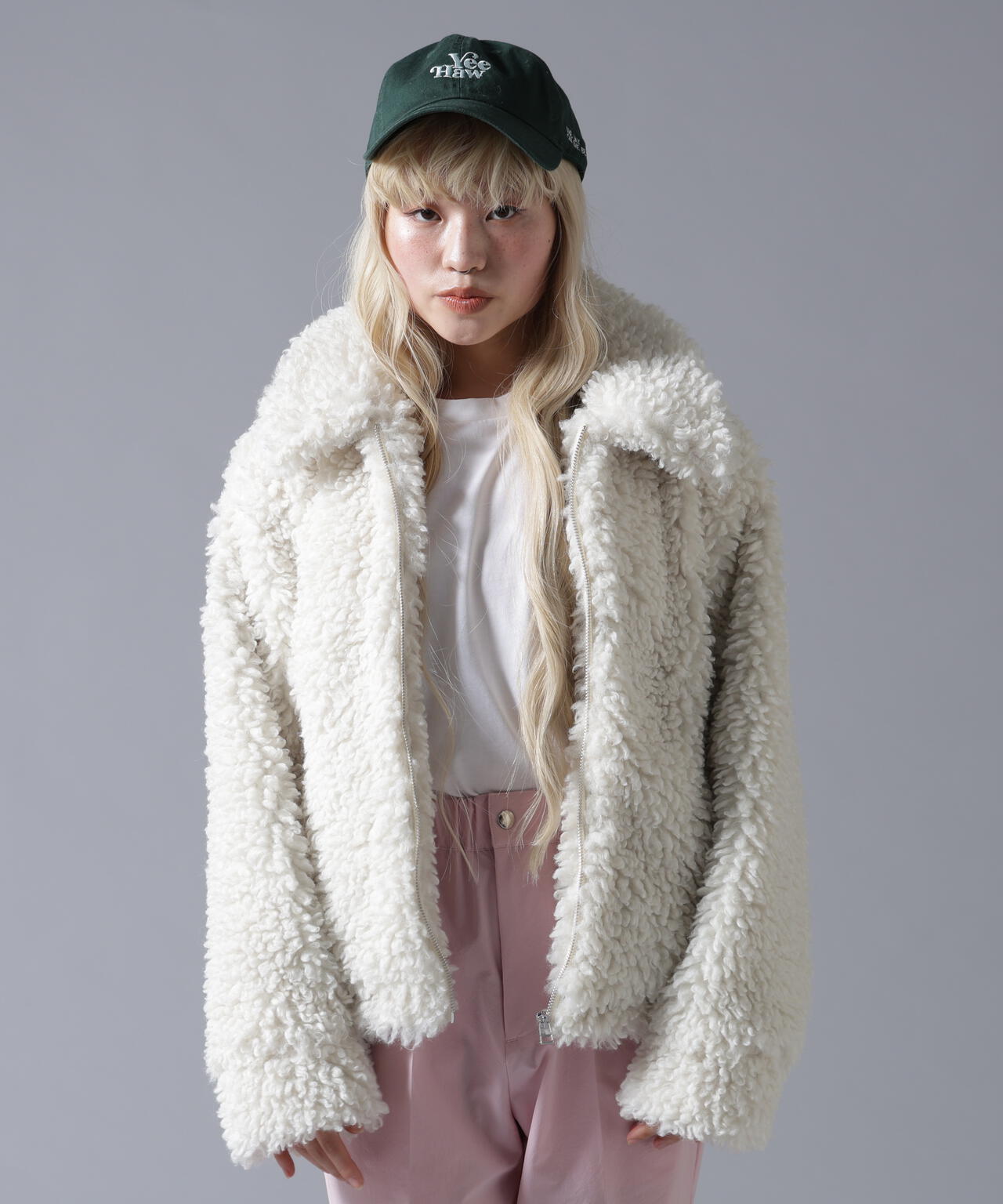 B omnivore/ビーオムニボー BOA COLLAR BLOUSON