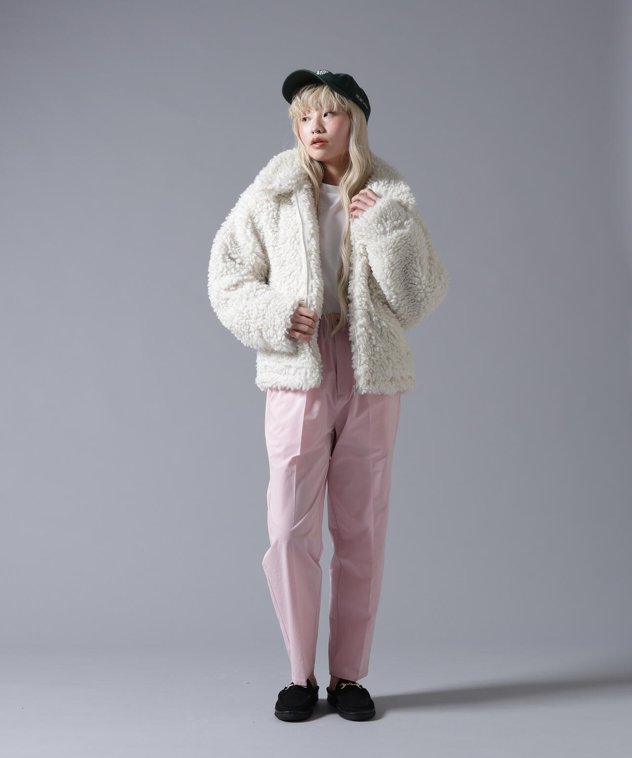 B omnivore/ビーオムニボー BOA COLLAR BLOUSON