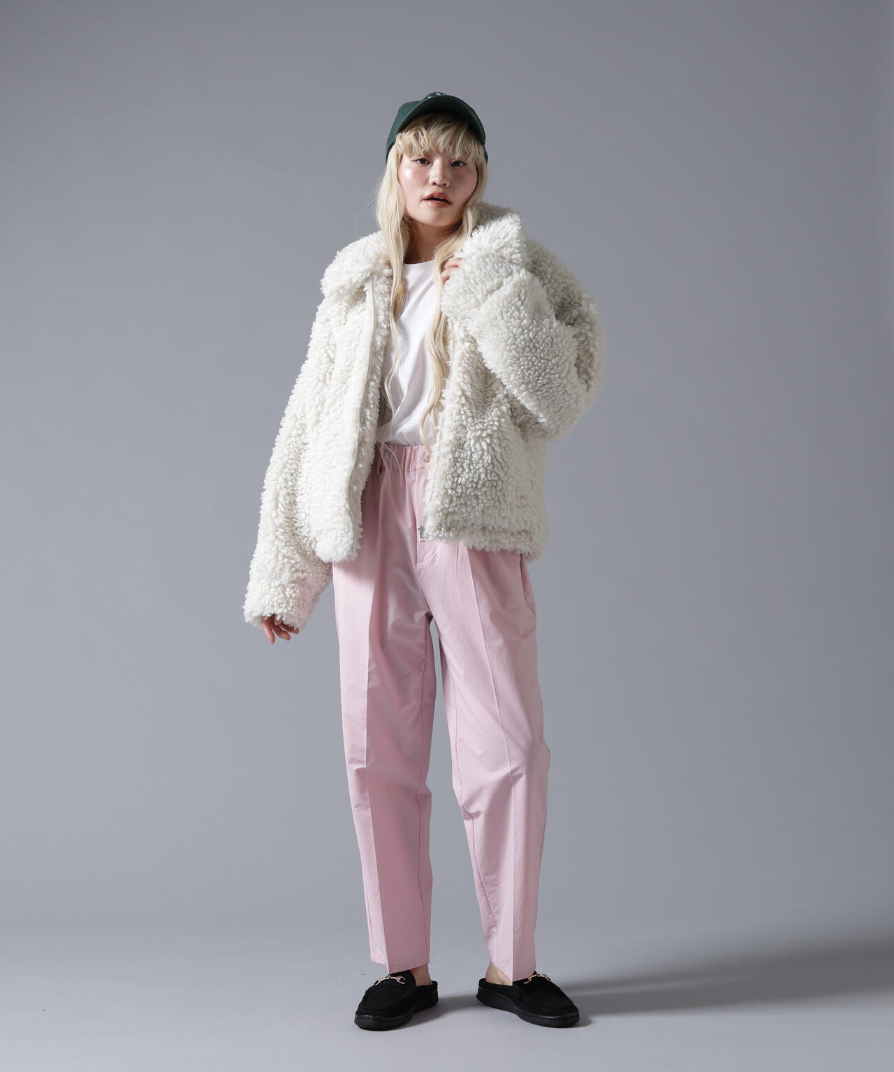 B omnivore/ビーオムニボー BOA COLLAR BLOUSON