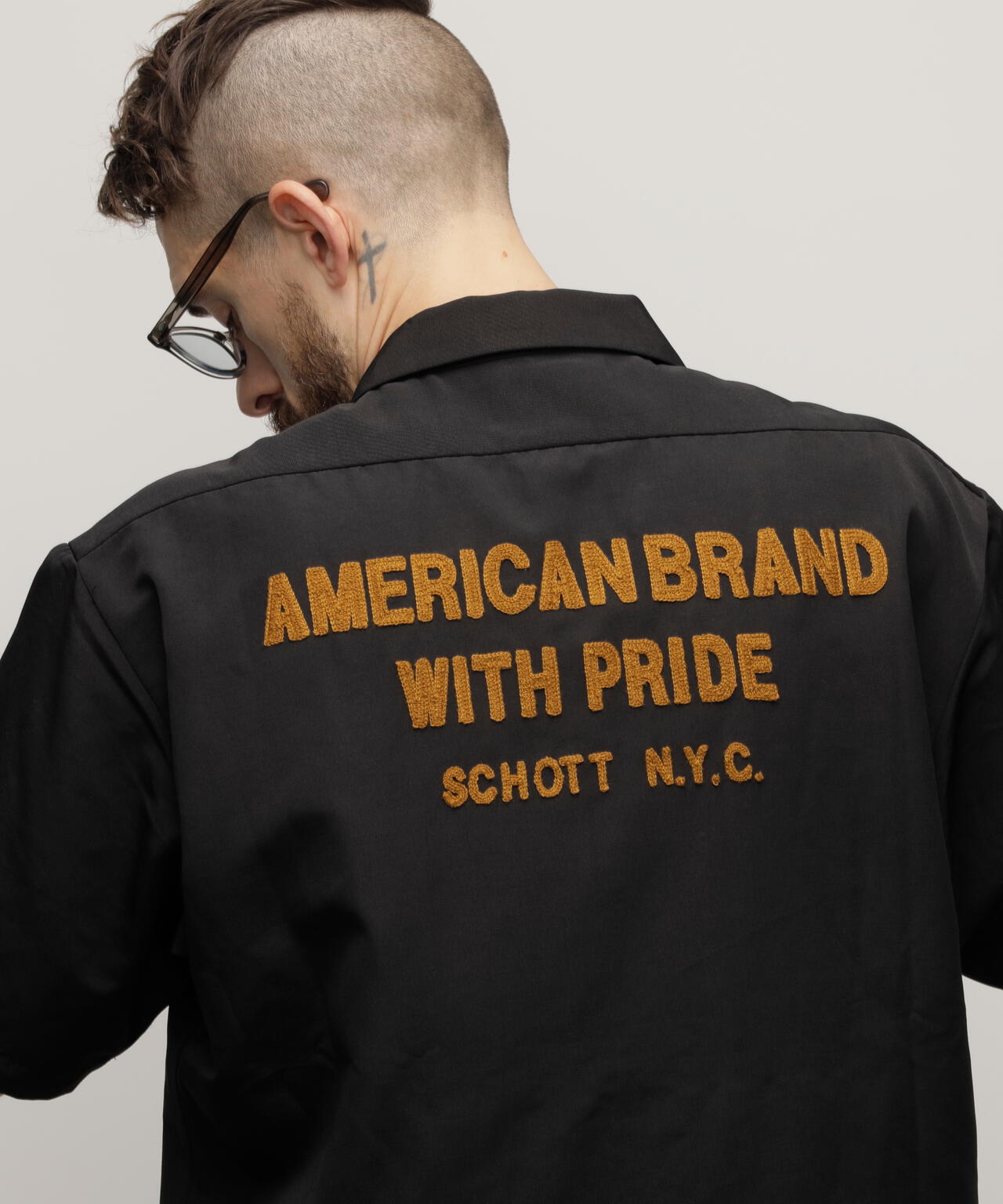 TC WORK SHIRT"AMERICAN BRAND WITH PRIDE EMB"/刺繍ワークシャツ
