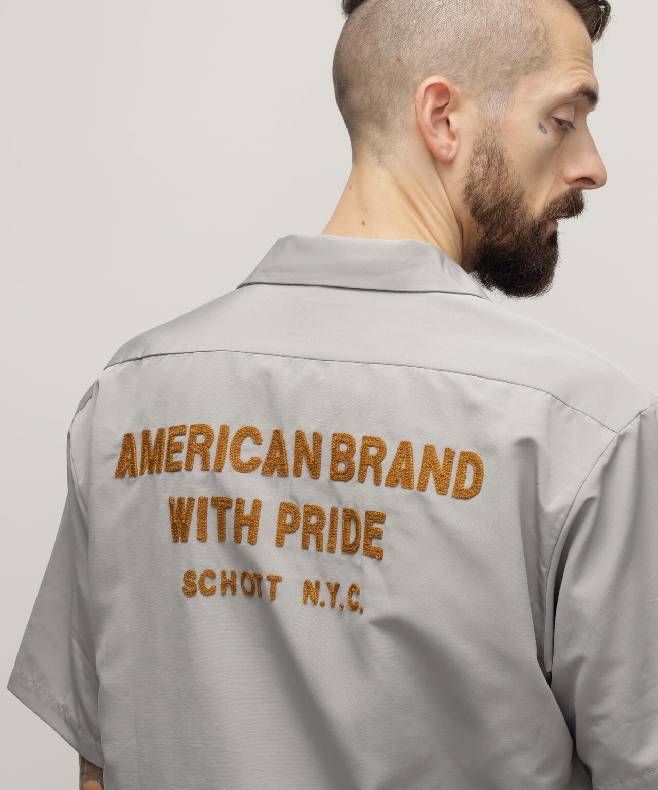 TC WORK SHIRT"AMERICAN BRAND WITH PRIDE EMB"/刺繍ワークシャツ