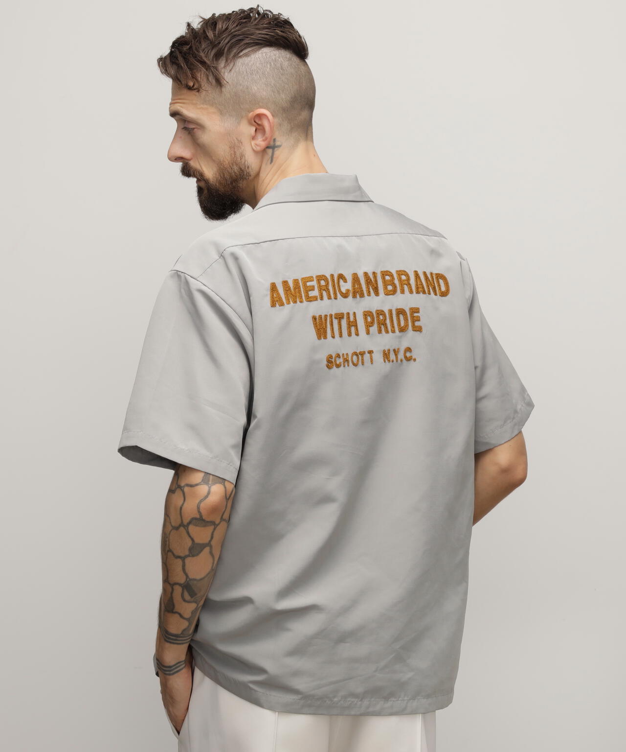 TC WORK SHIRT"AMERICAN BRAND WITH PRIDE EMB"/刺繍ワークシャツ