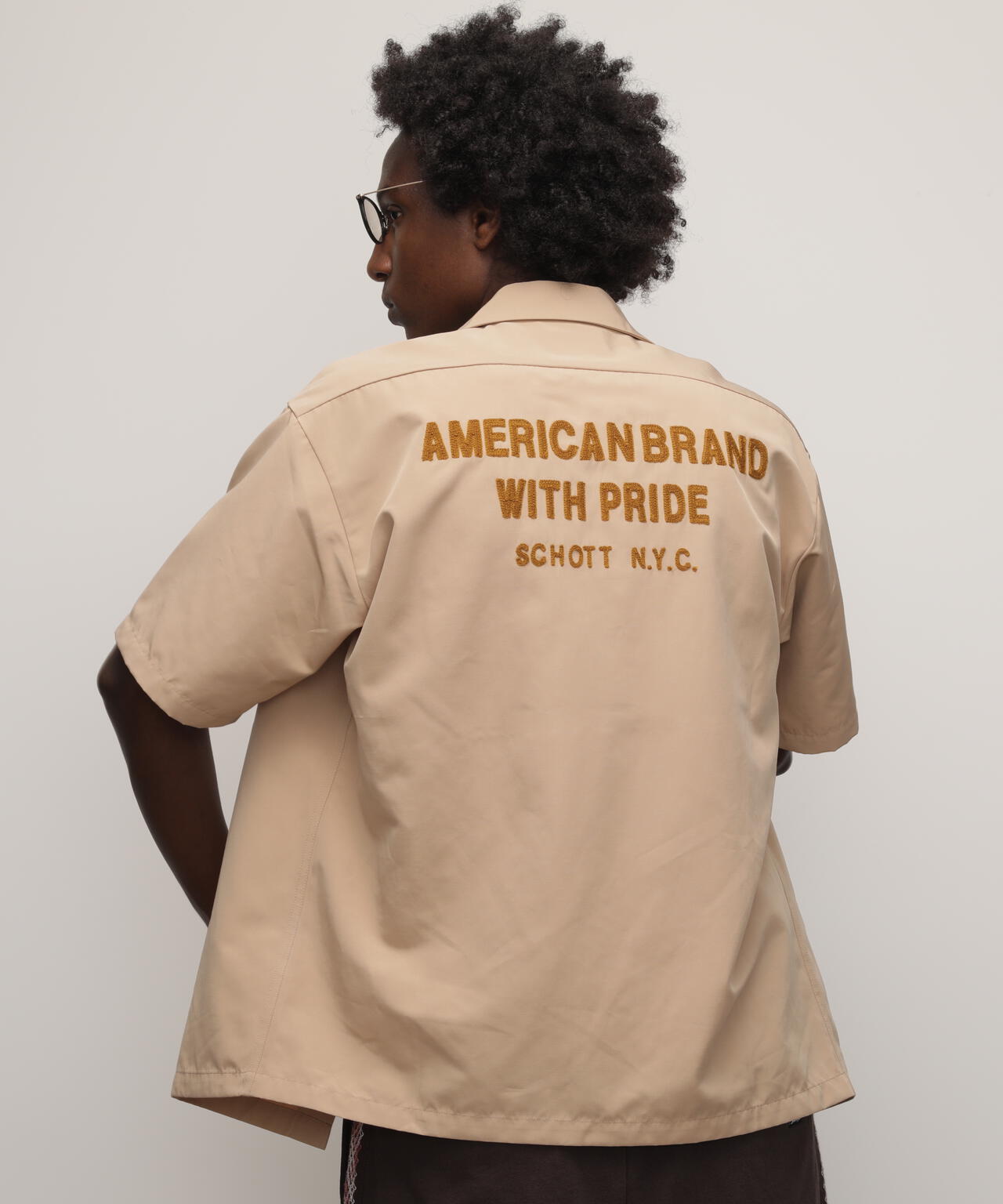 TC WORK SHIRT"AMERICAN BRAND WITH PRIDE EMB"/刺繍ワークシャツ