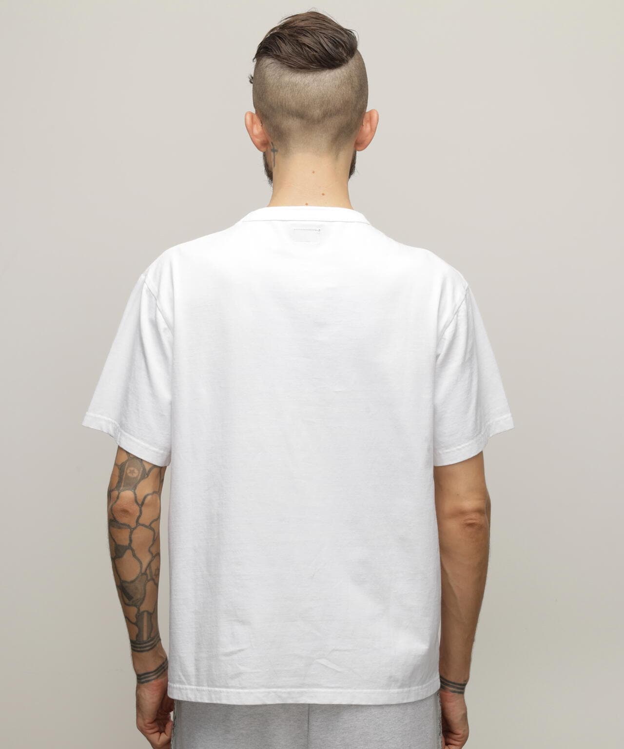 T-SHIRT CUSTOM ZIP LEATHER PKT/カスタムジップ レザーポケット Tシャツ