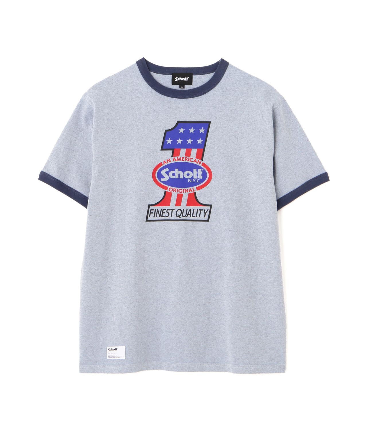 HEATHER TRIM T-SHIRT"NO.1 AMERICAN"/ヘザートリムTシャツ "ナンバーワン アメリカン"