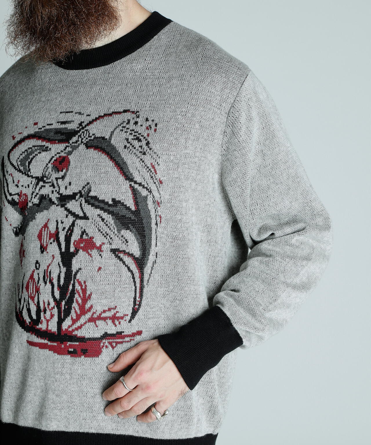 50S OVER SIZE KNIT SHARK/50's オーバーサイズニット シャーク