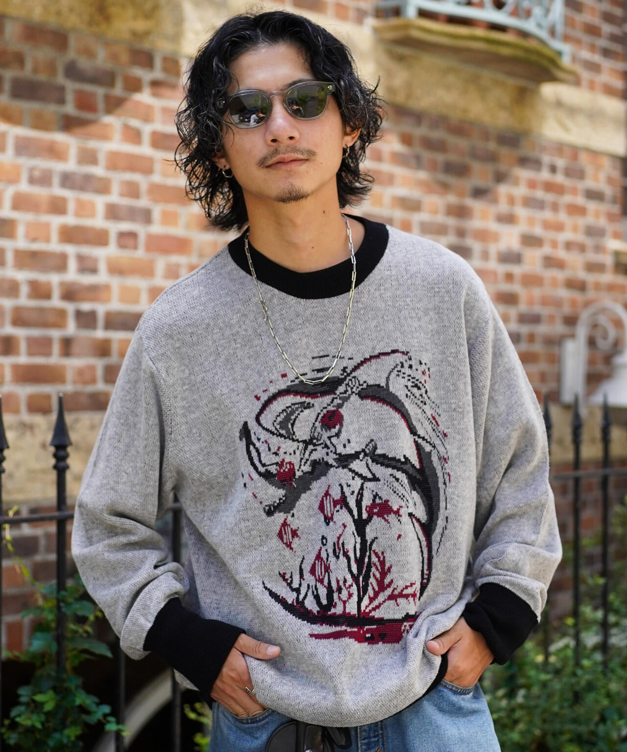 50S OVER SIZE KNIT SHARK/50's オーバーサイズニット シャーク