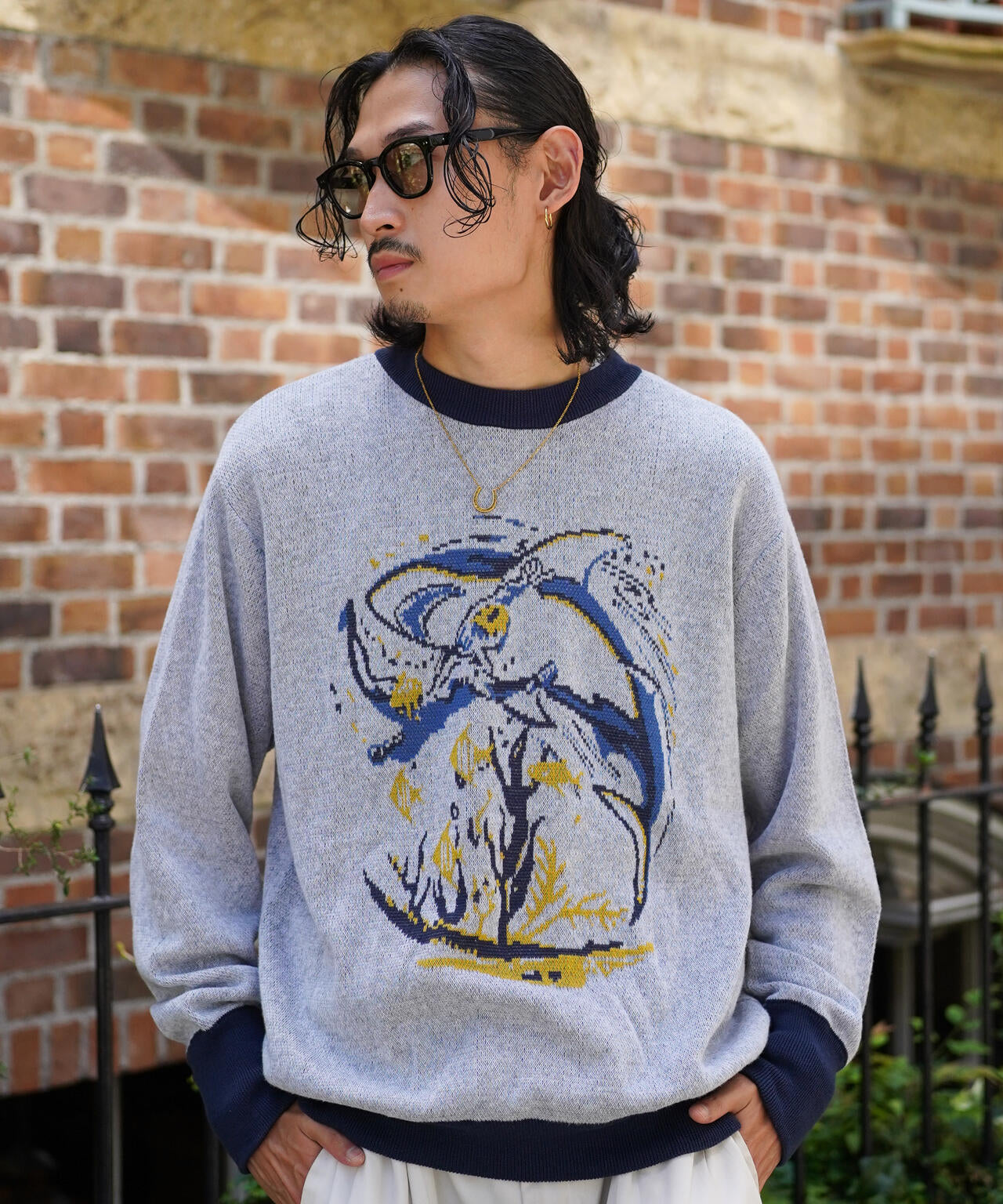 50S OVER SIZE KNIT SHARK/50's オーバーサイズニット シャーク