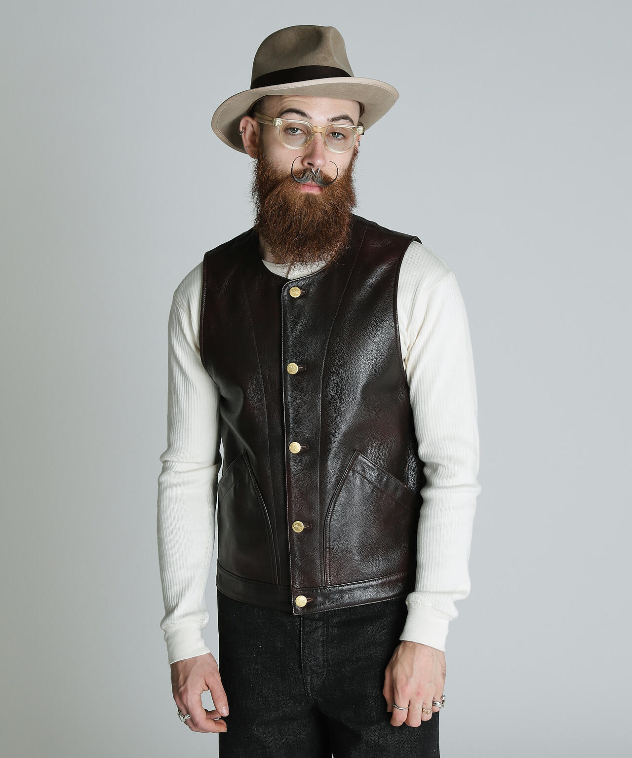 BUFFALOW LEATHER VEST/バッファロー レザーベスト