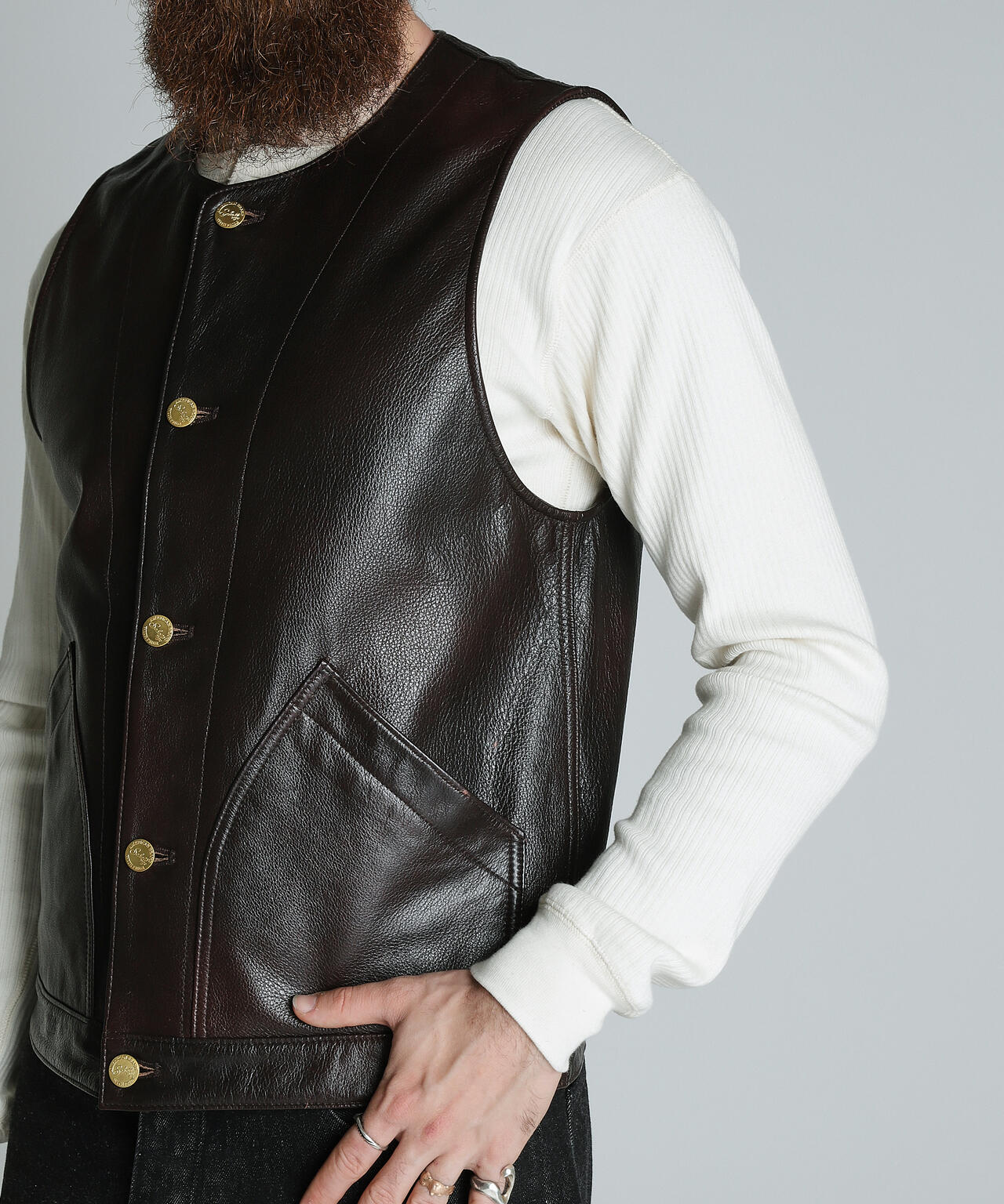 BUFFALOW LEATHER VEST/バッファロー レザーベスト