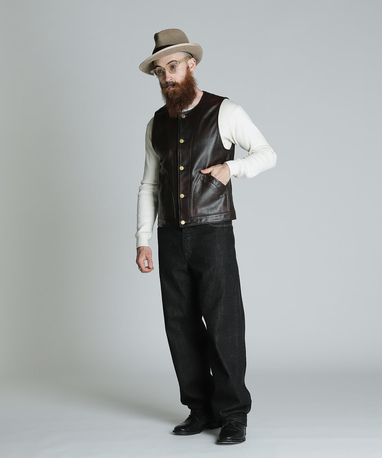 BUFFALOW LEATHER VEST/バッファロー レザーベスト