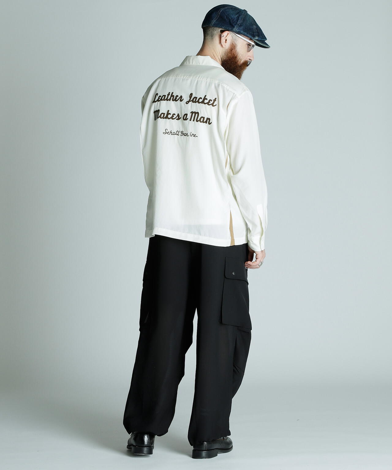 BOWLING SHIRT'LEATHER JACKET MAKES A MAN/ボーリングシャツ レザージャケット メイクス ア マン