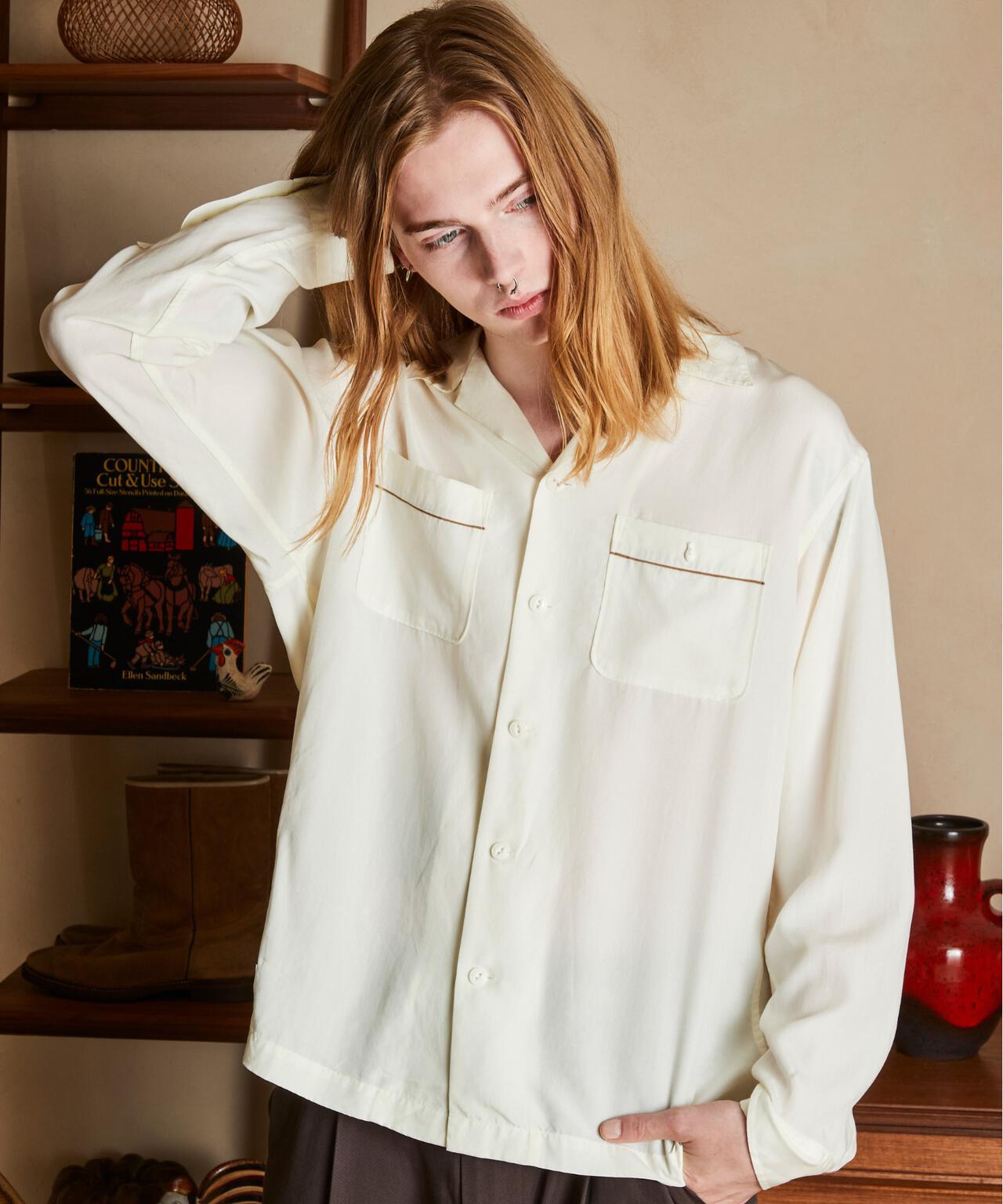 BOWLING SHIRT'LEATHER JACKET MAKES A MAN/ボーリングシャツ レザージャケット メイクス ア マン