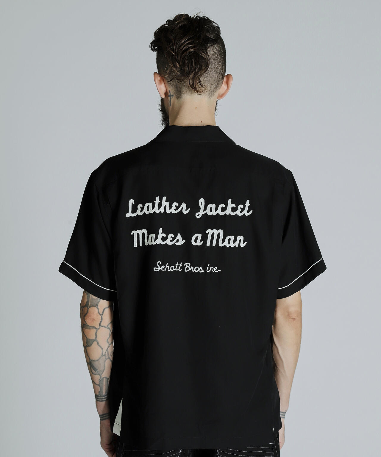 BOWLING SS SHIRT'LEATHER JACKET MAKES A MAN/ボーリングSSシャツ