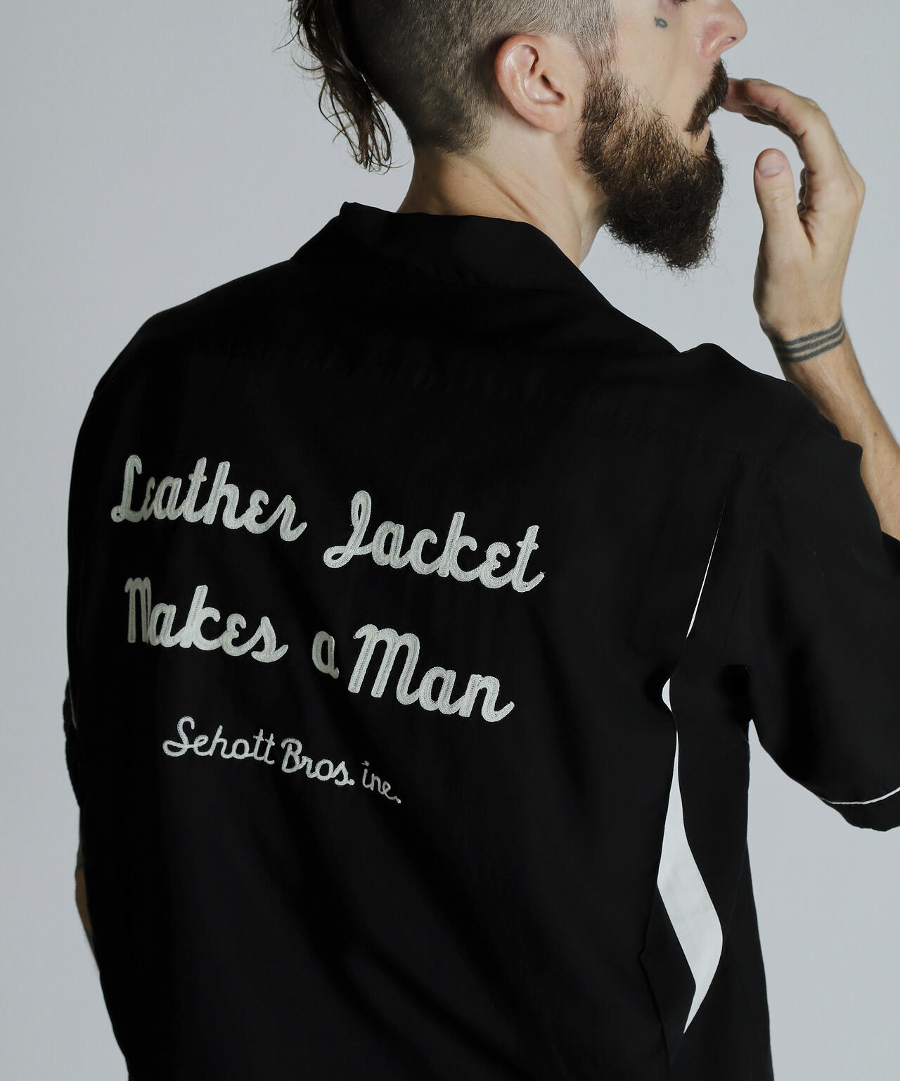 BOWLING SS SHIRT'LEATHER JACKET MAKES A MAN/ボーリングSSシャツ
