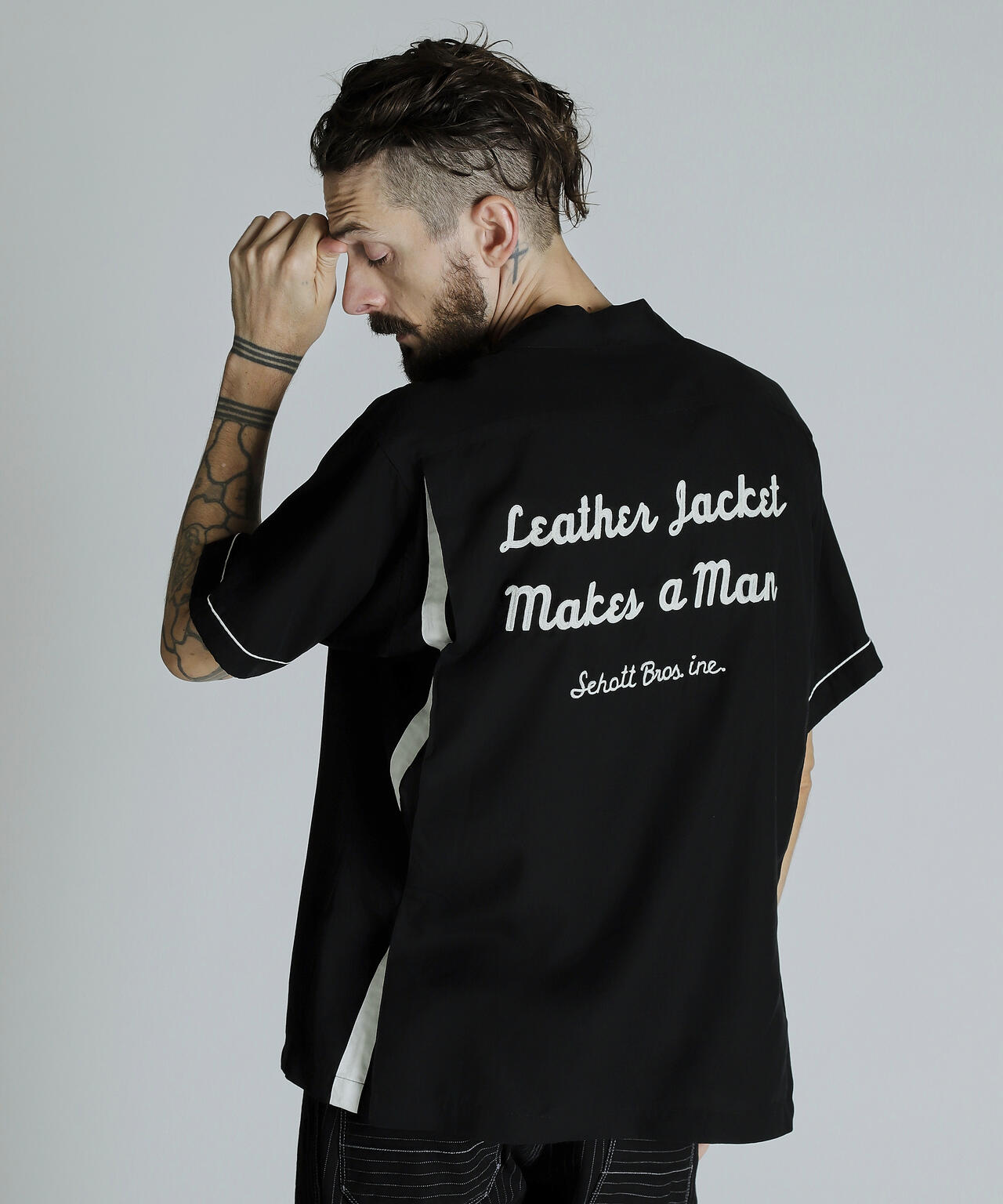 BOWLING SS SHIRT'LEATHER JACKET MAKES A MAN/ボーリングSSシャツ