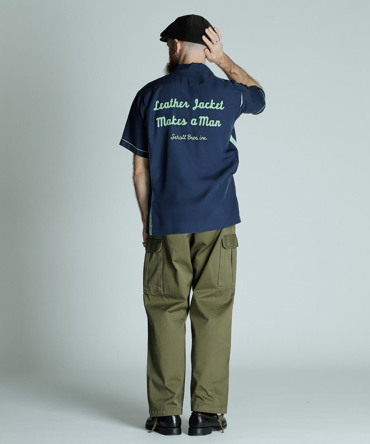 BOWLING SS SHIRT'LEATHER JACKET MAKES A MAN/ボーリングSSシャツ