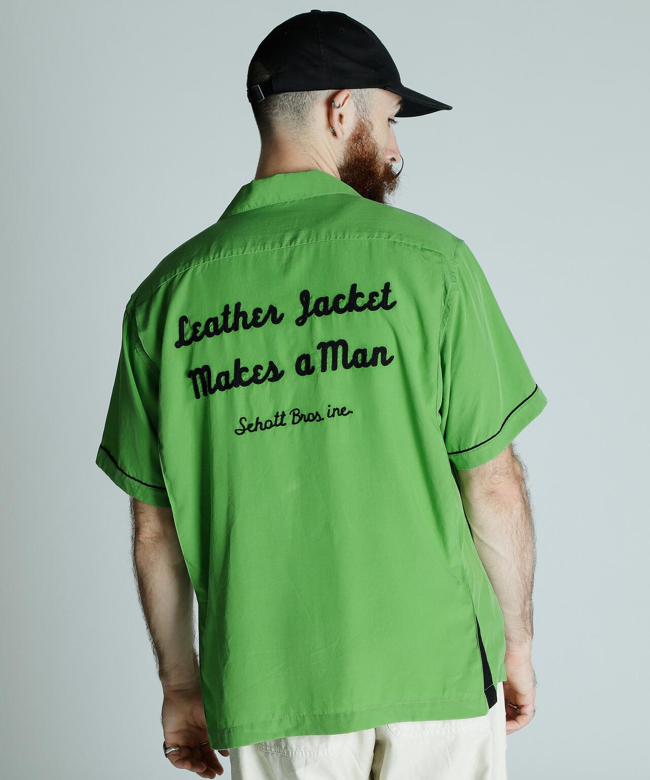 BOWLING SS SHIRT'LEATHER JACKET MAKES A MAN/ボーリングSSシャツ