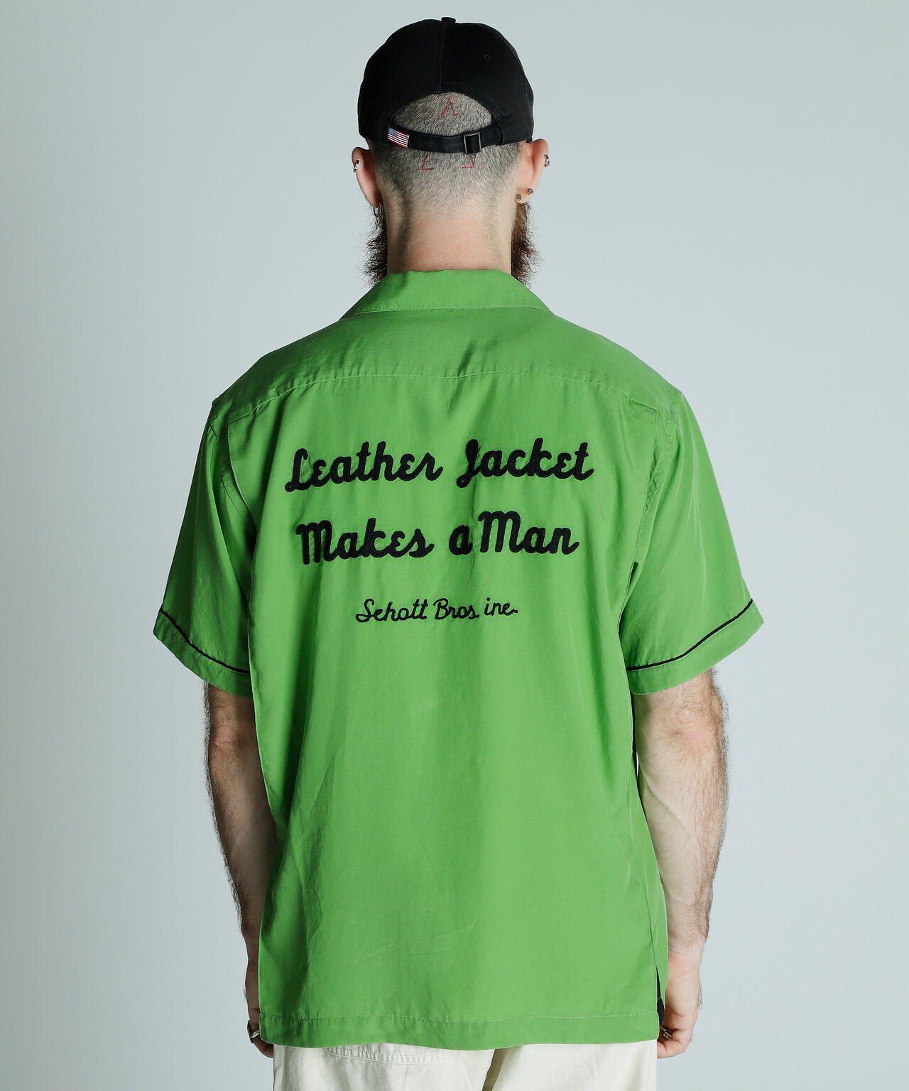 BOWLING SS SHIRT'LEATHER JACKET MAKES A MAN/ボーリングSSシャツ